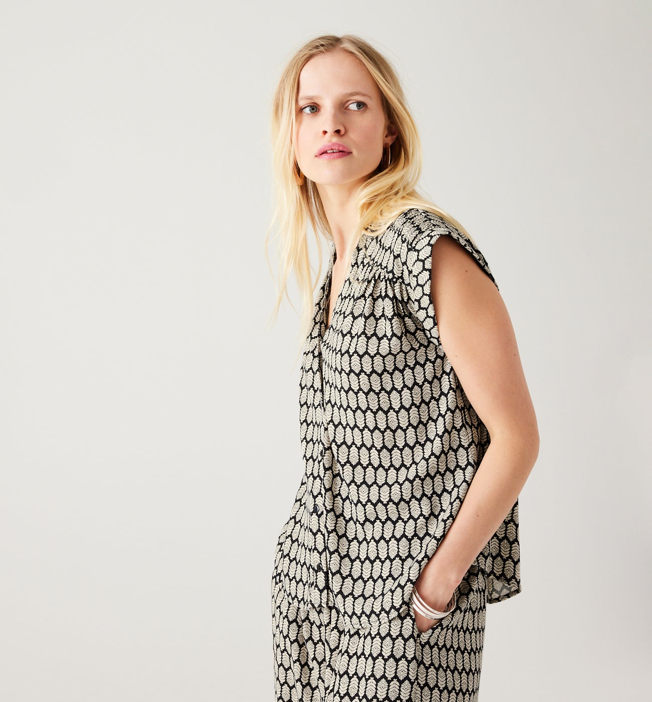 Plain shirt - Black print