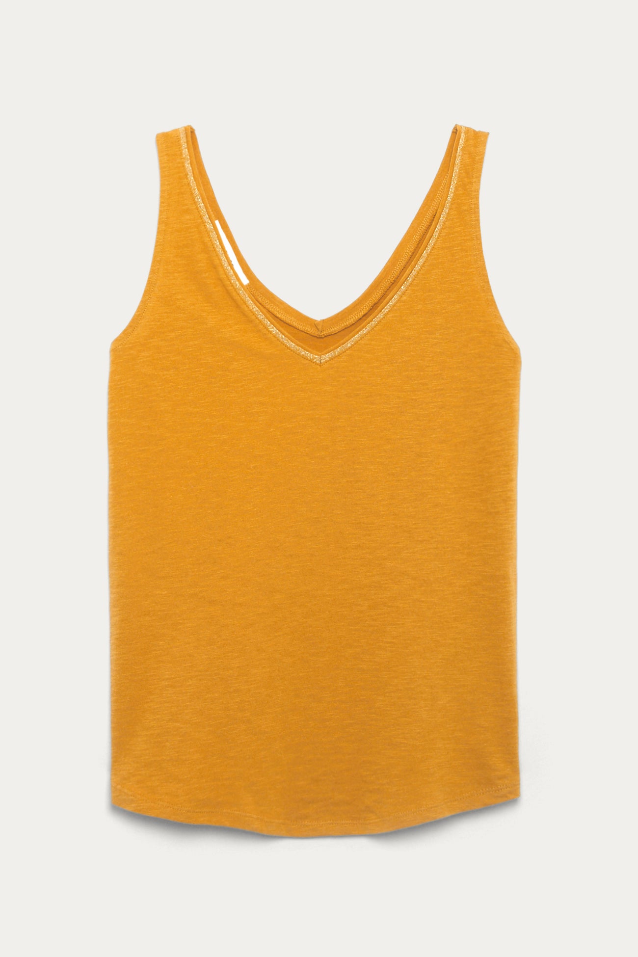 V-neckline strappy top - White