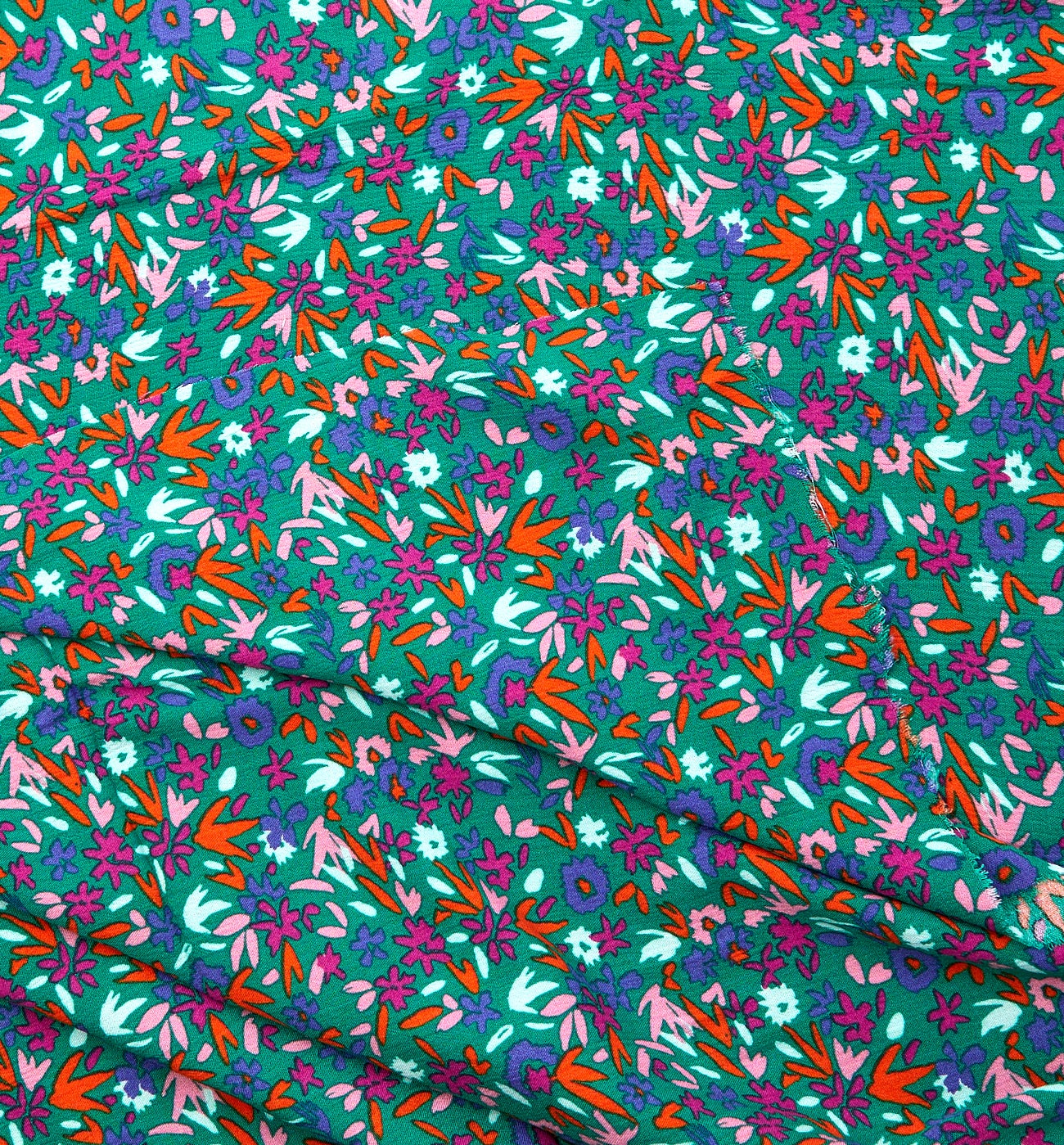 2m crinkle viscose fabric cut - IMPRIME GAZON