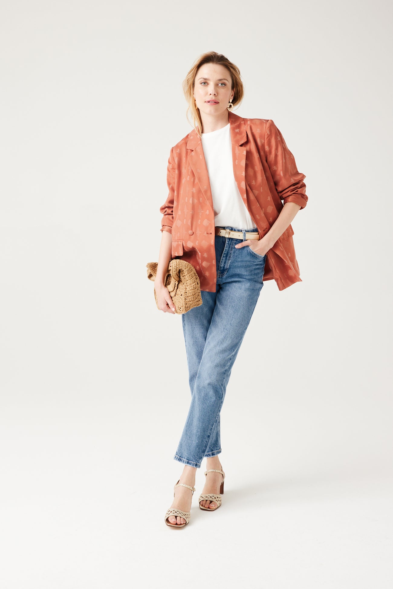 MARCEL high-waist mom jeans - Medium denim