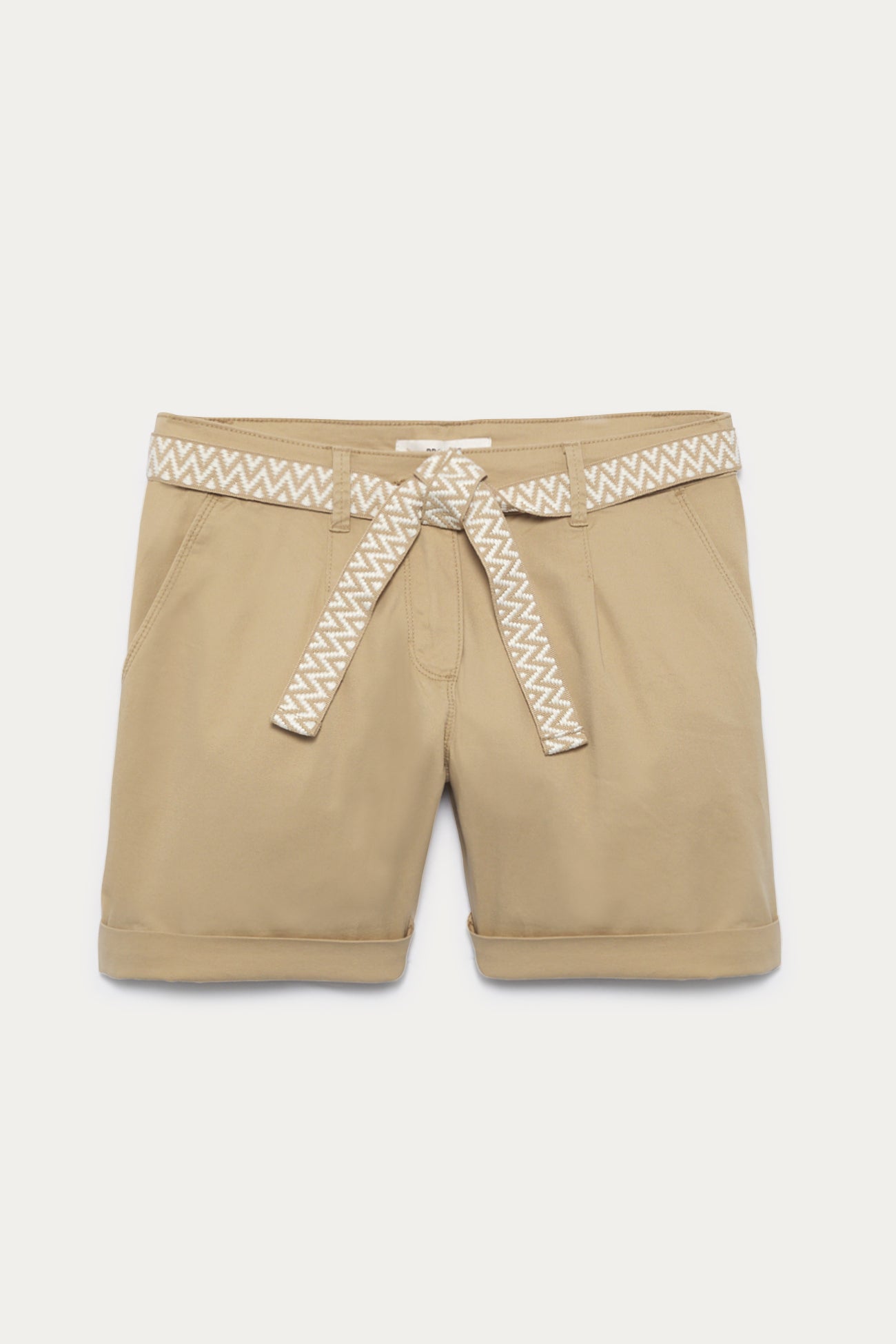 Pleat shorts belt - Caramel