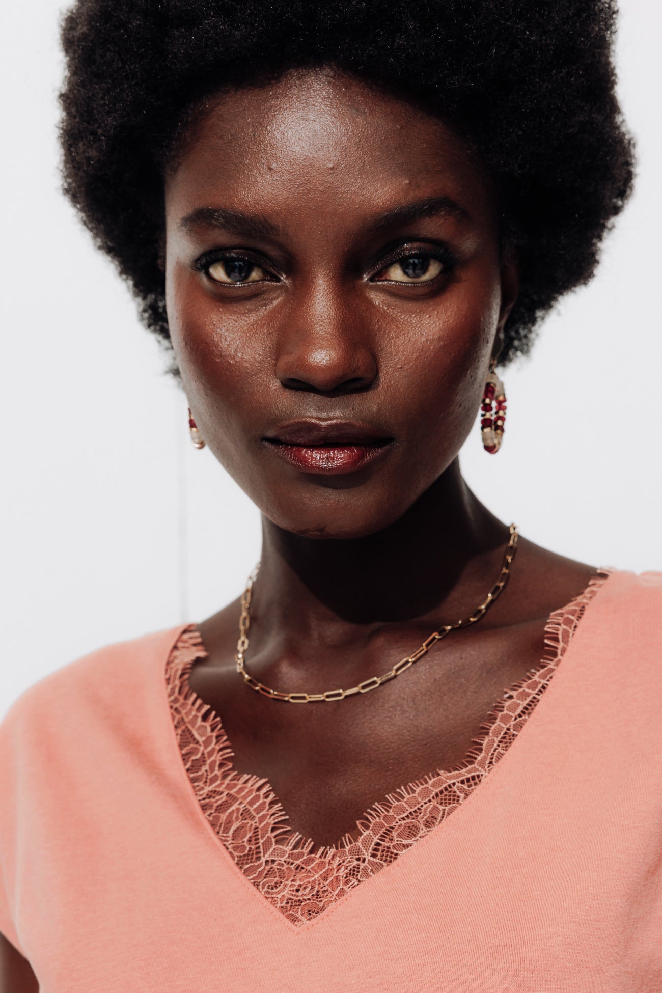 Lace detail t-shirt - Khaki