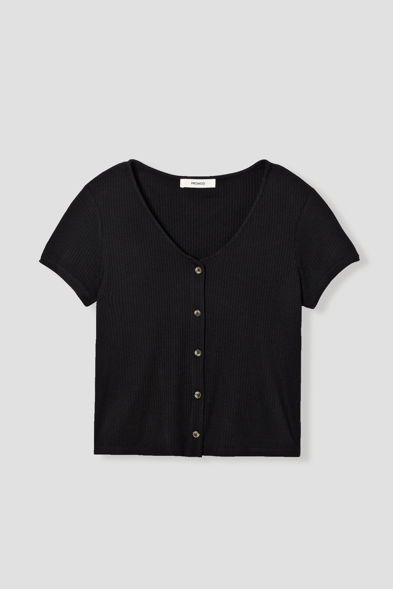 Ribbed t-shirt - Black
