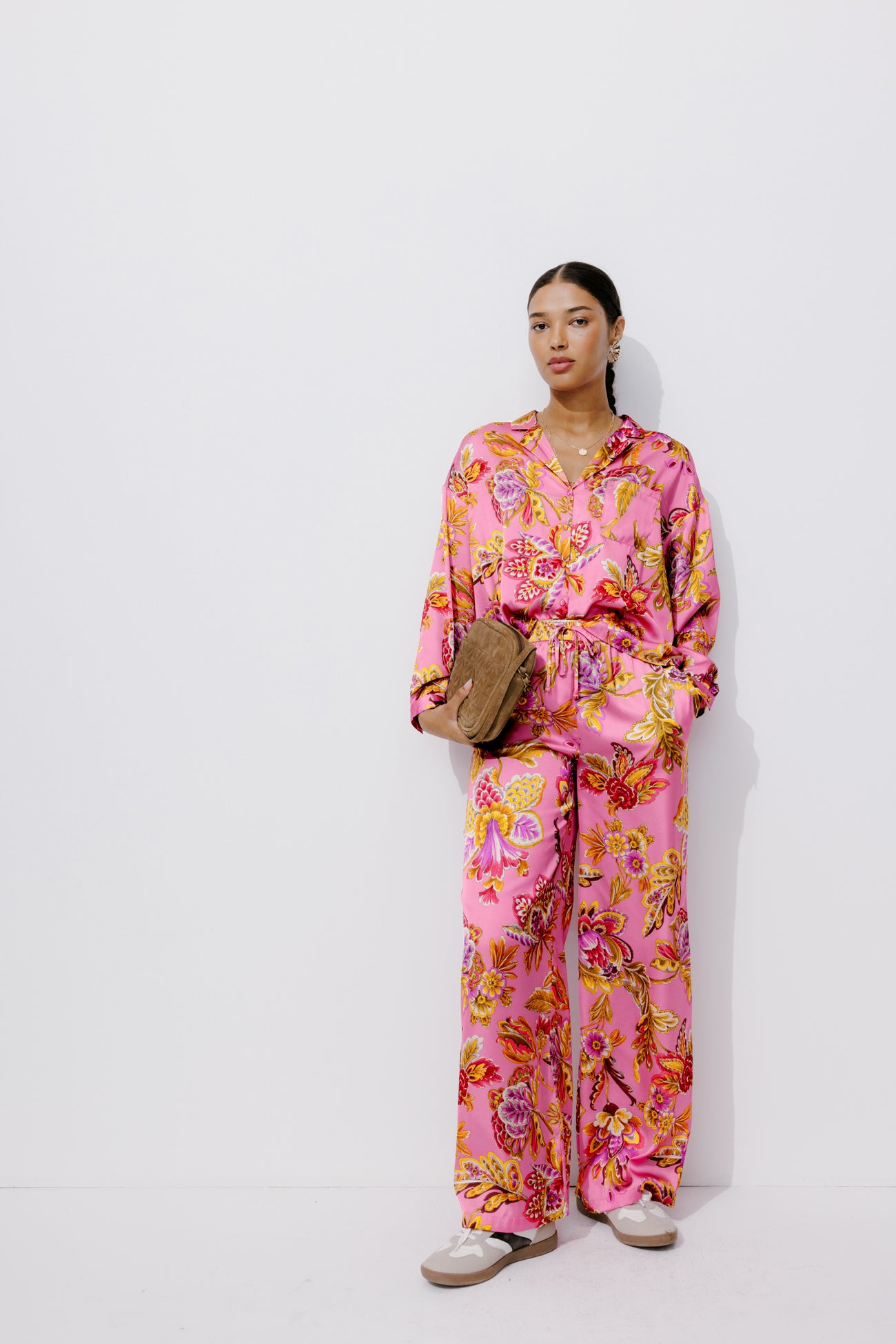 Satin shirt - Pink print