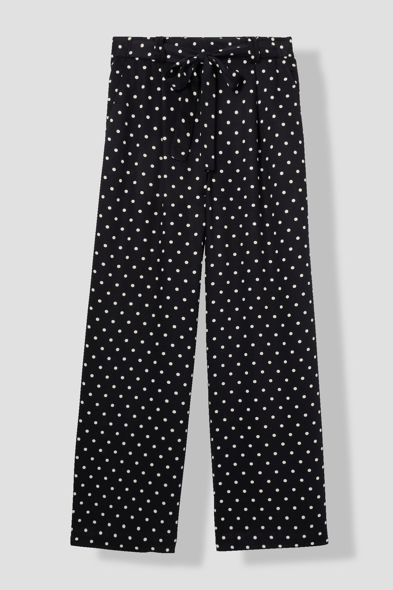 High-waist wideleg trousers - Ochre print