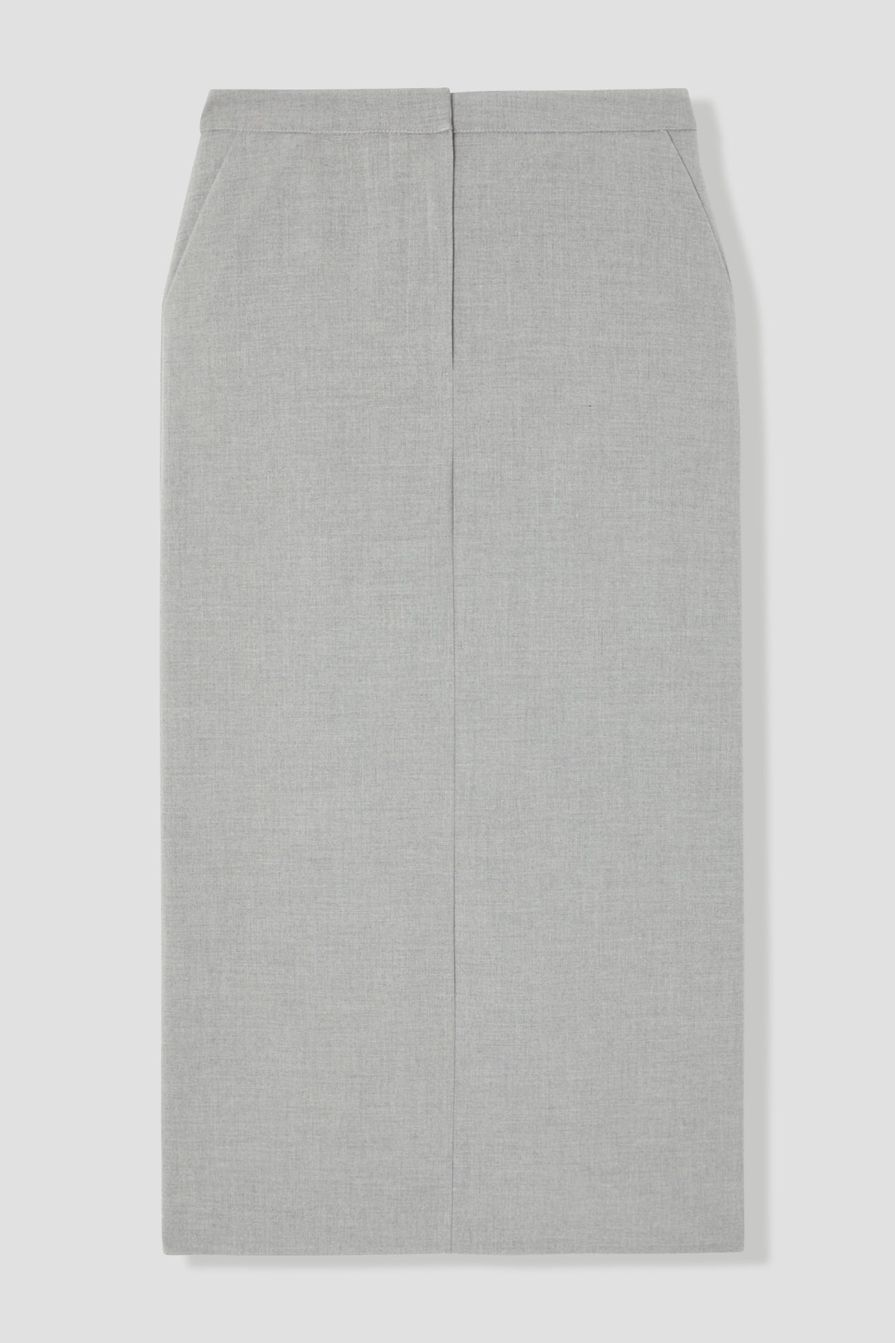 Pencil skirt with slit - Grey