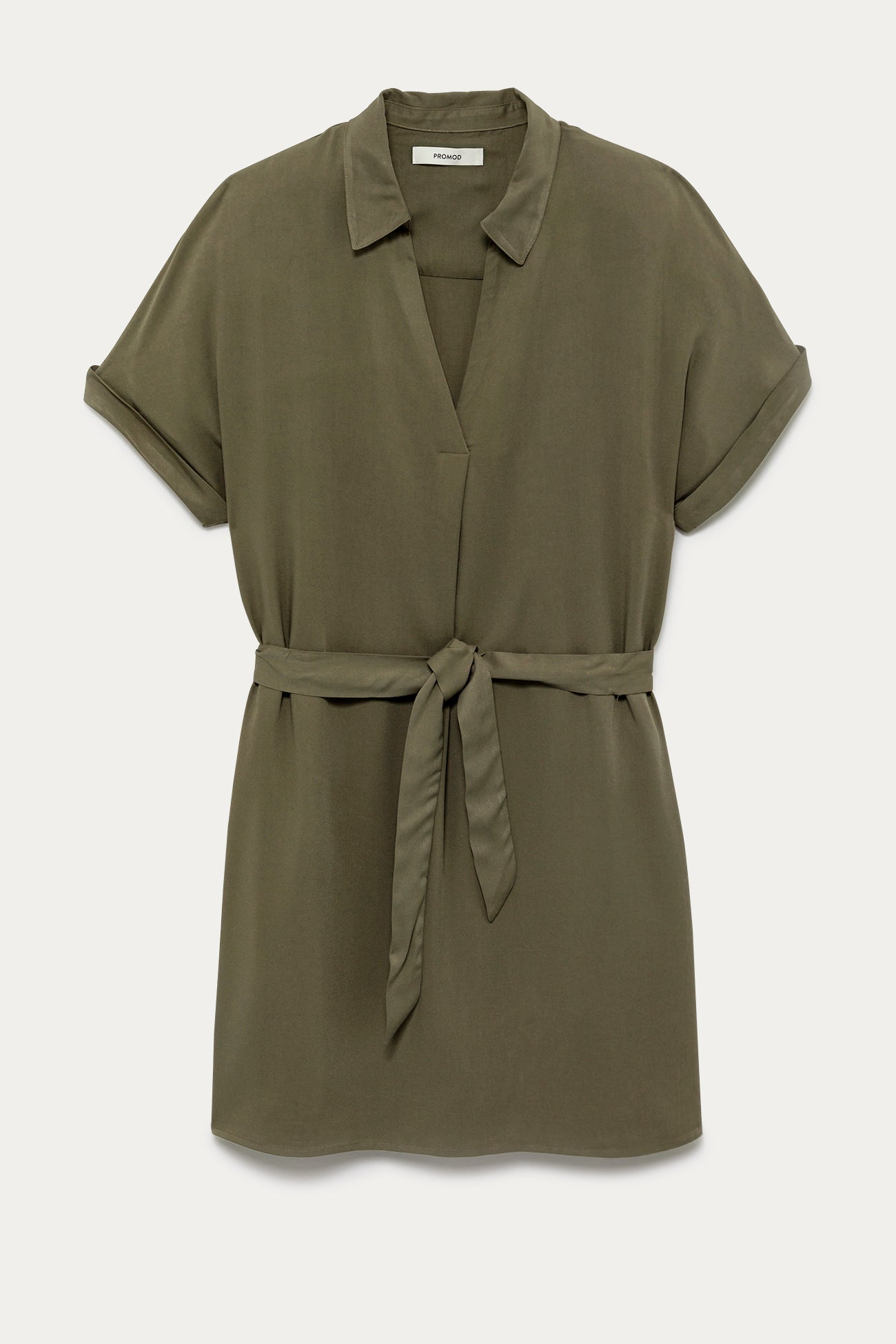 Short unicolour dress - Camel
