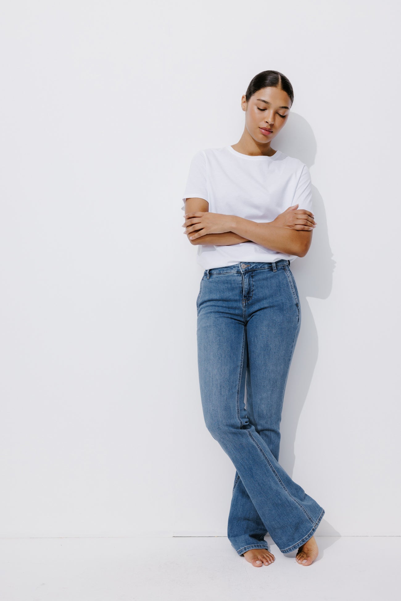 EUGENE flared jeans - Medium denim