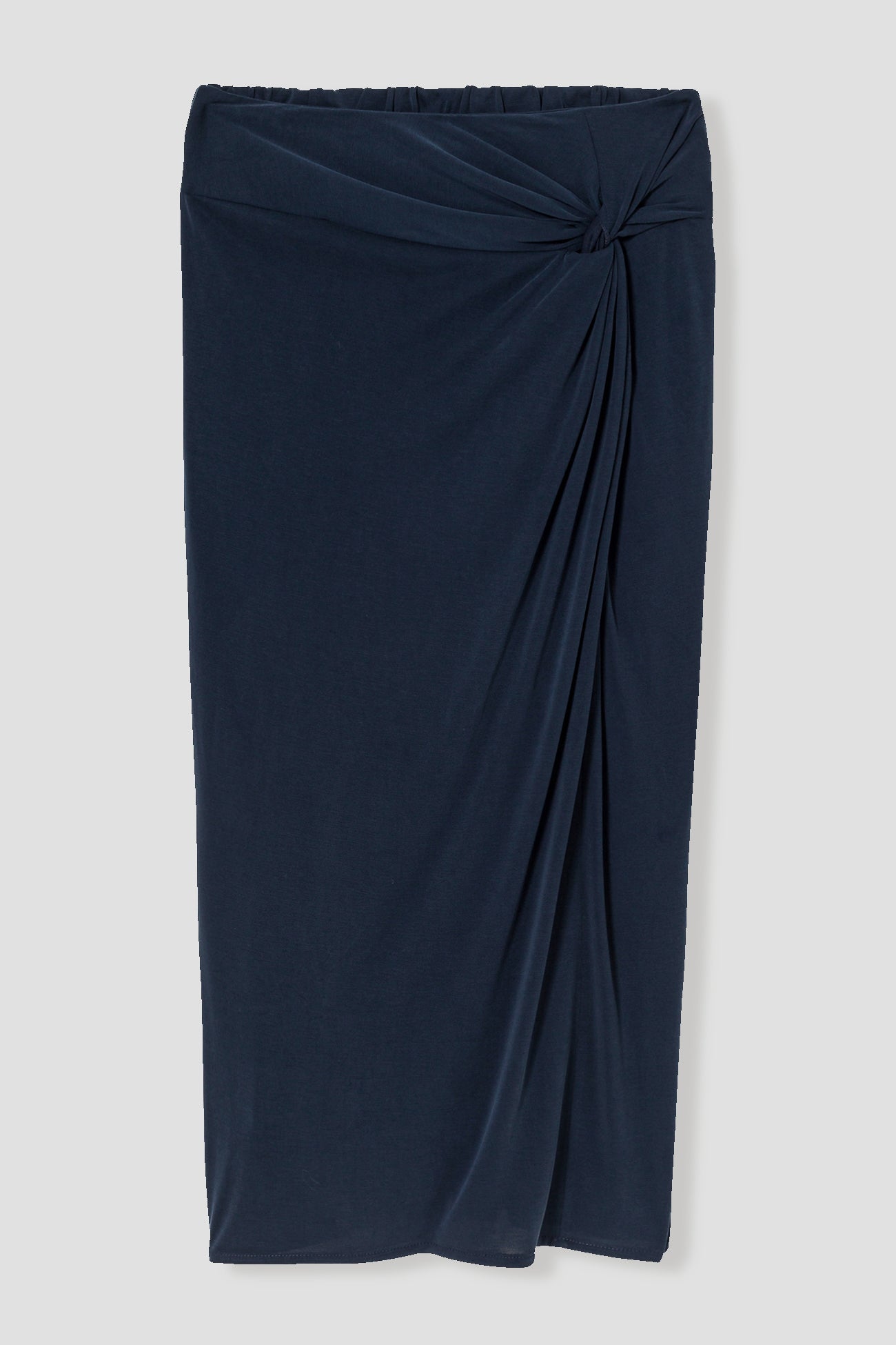 Jersey midi length skirt - Caramel