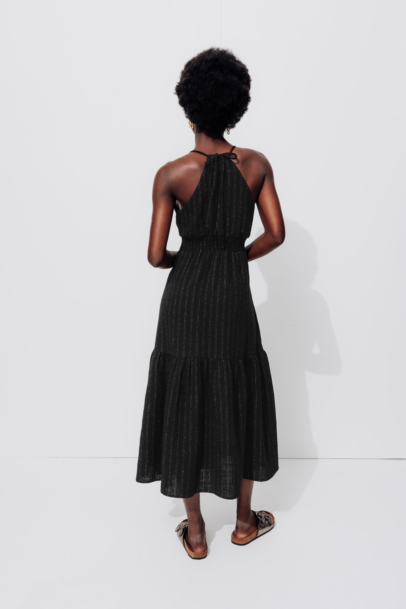 Long strappy dress - Sand