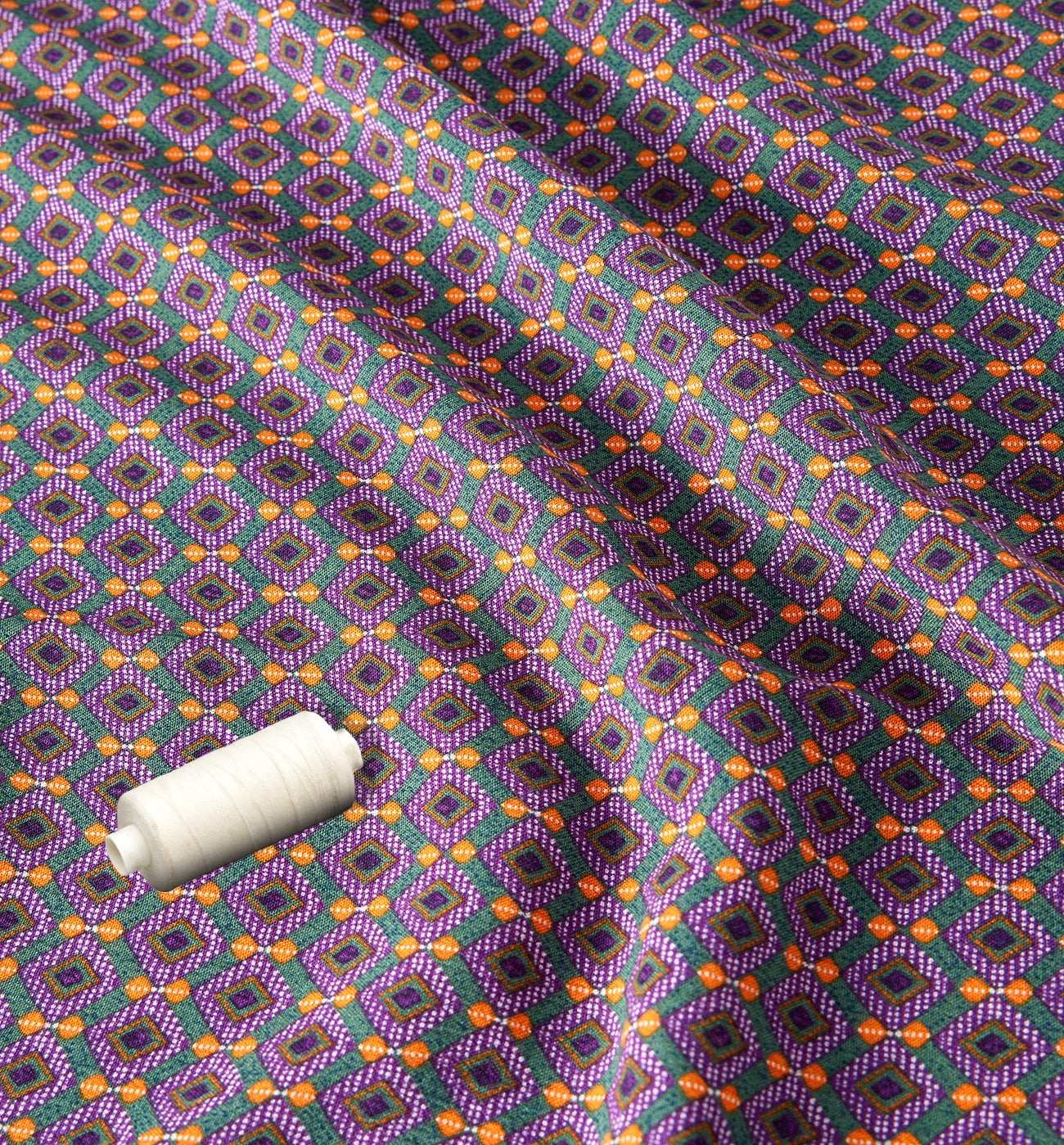 2m ecoviscose fabric cut - Navy blue print