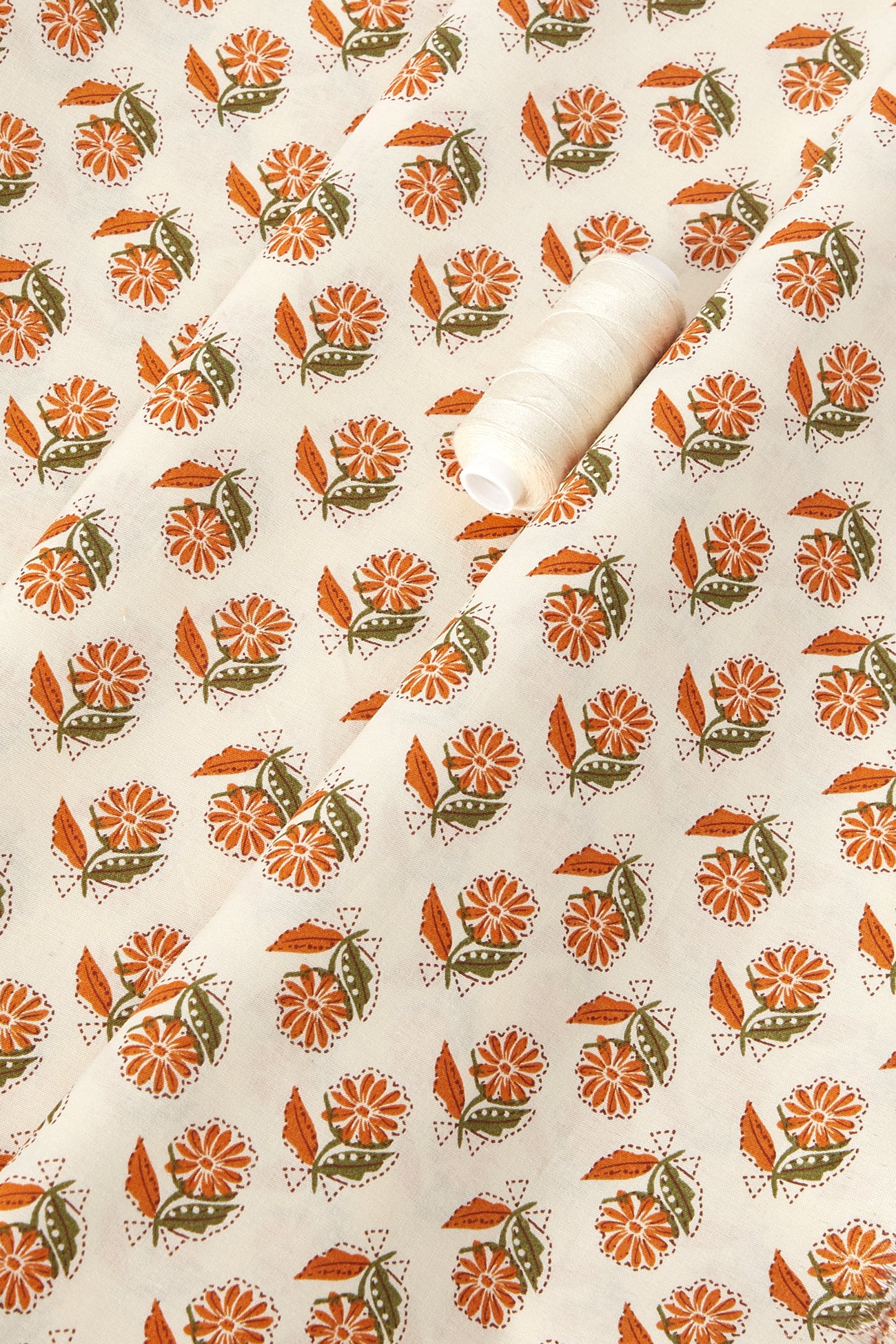 3m patterned cotton voile - Ochre print