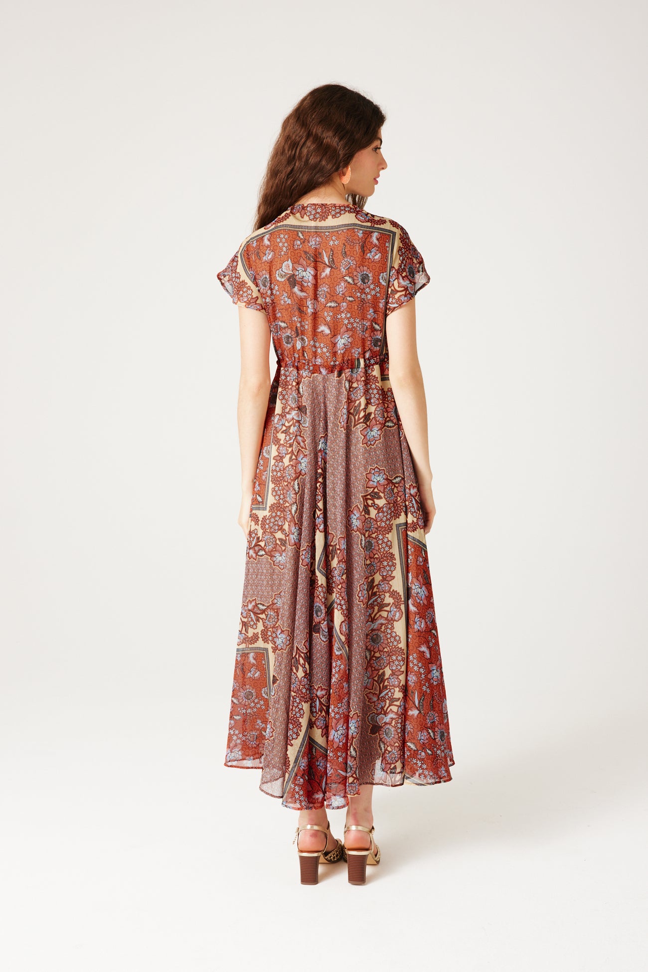 ELEONOR patterned dress - Ecru print