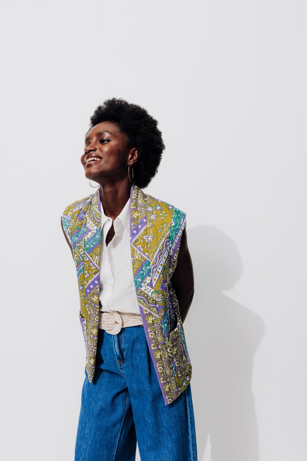 Patterned padded jacket - Multicolour print