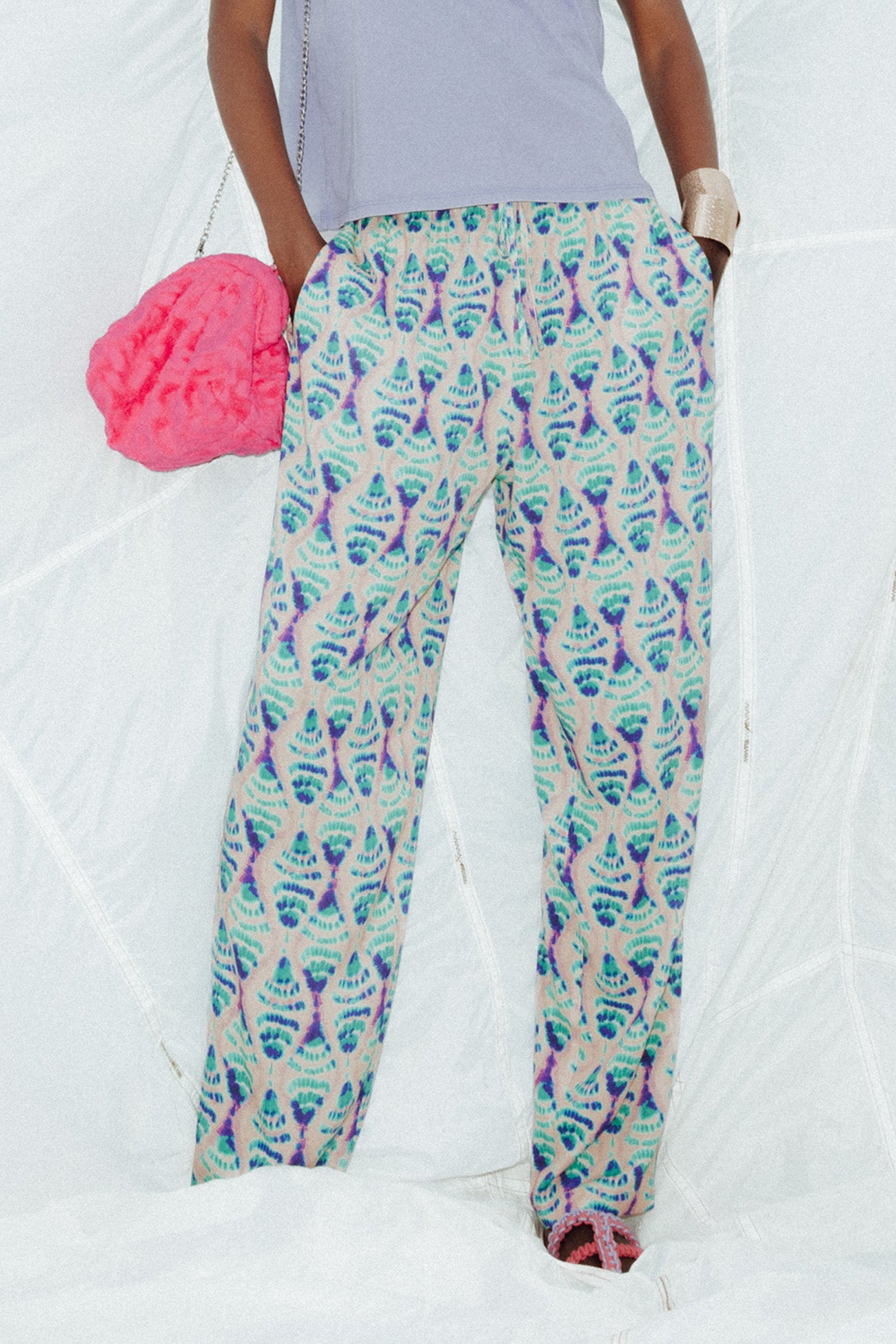 Ikat pattern trousers - Multicolour print