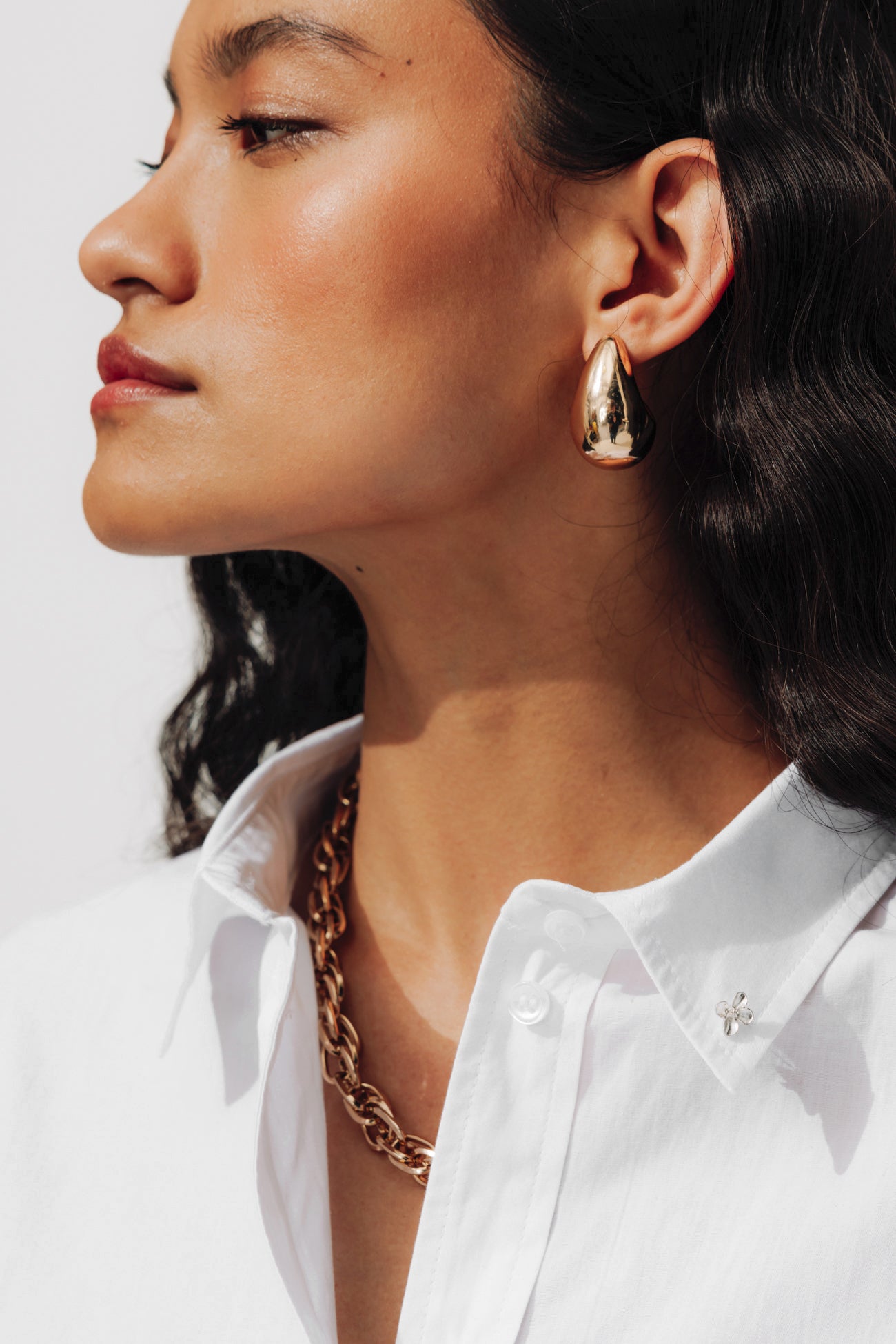 Flower pin brooch - Silver