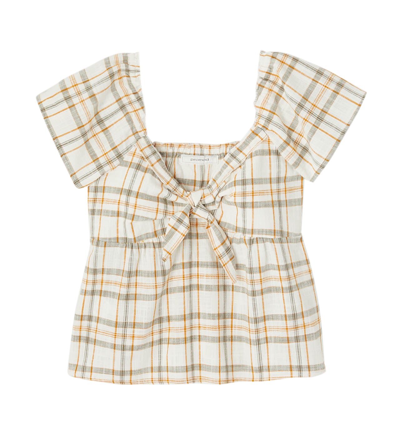 Checked blouse - Ecru checks