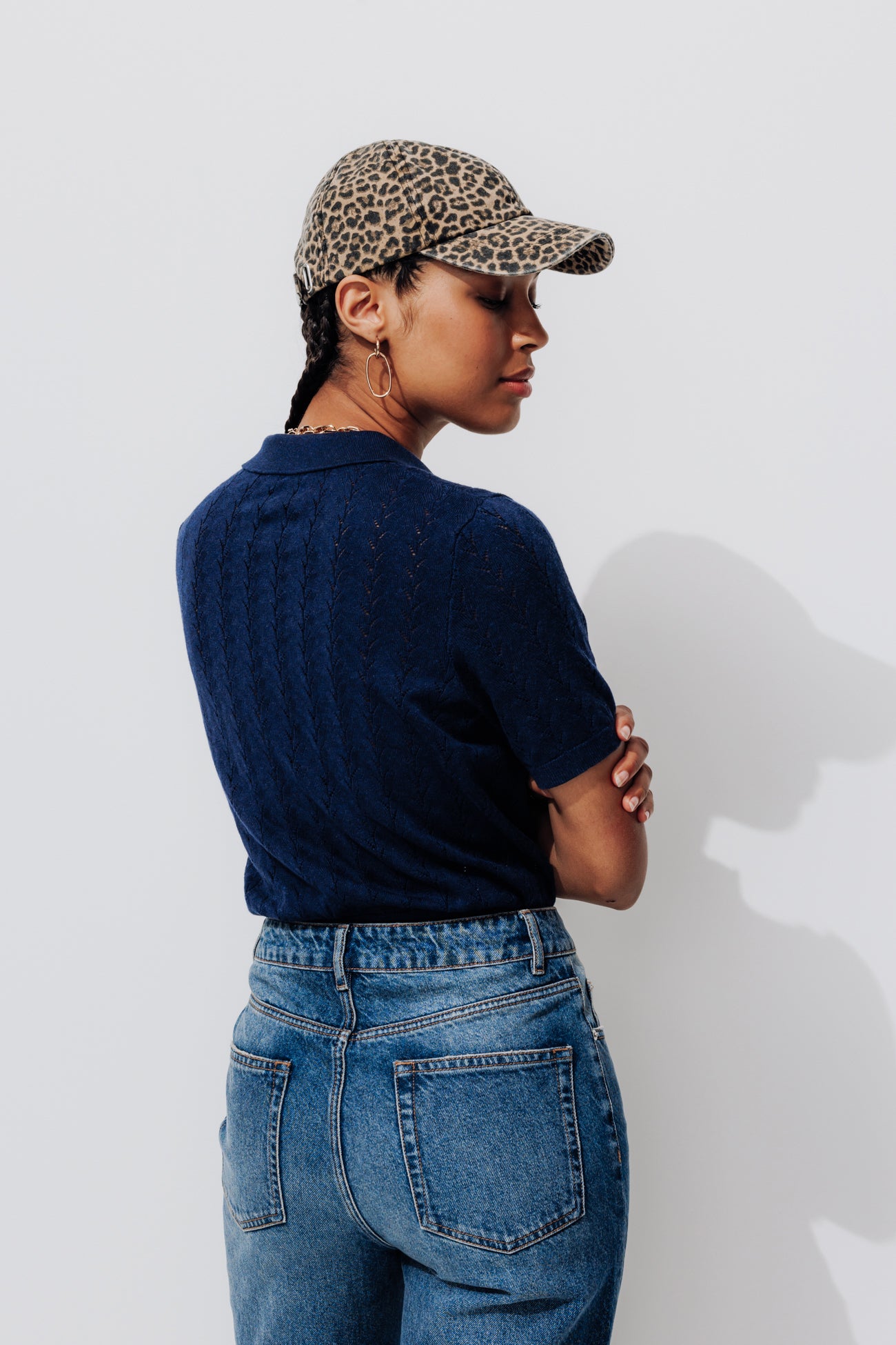 Short-sleeved polo shirt - Navy blue