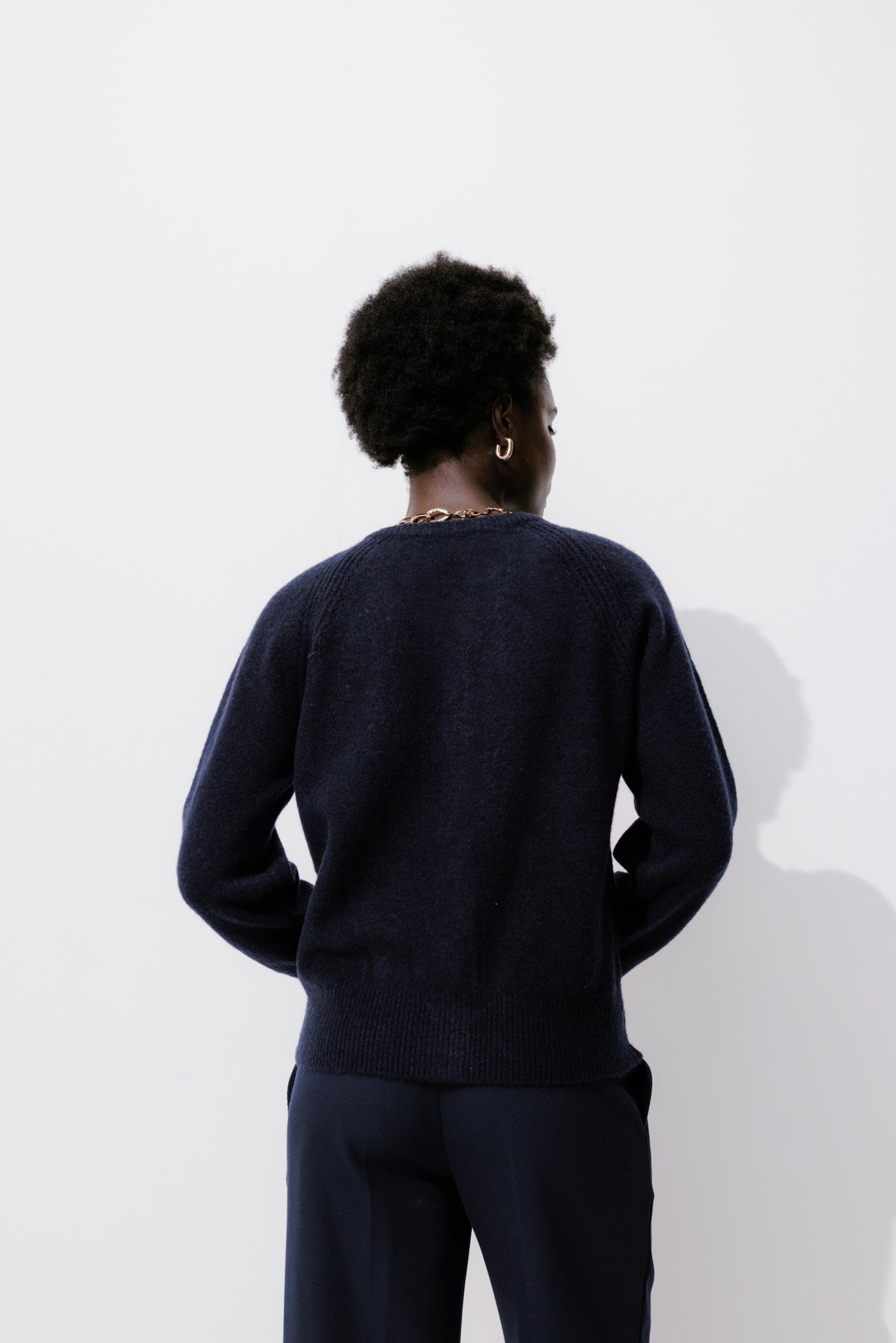 Soft button cardigan - Violet