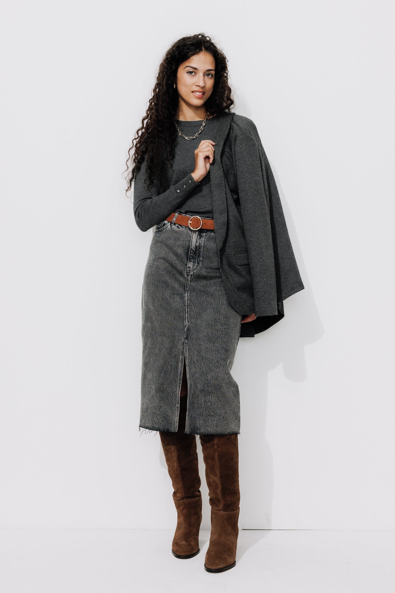 Ecodesign round-neck jumper - Black