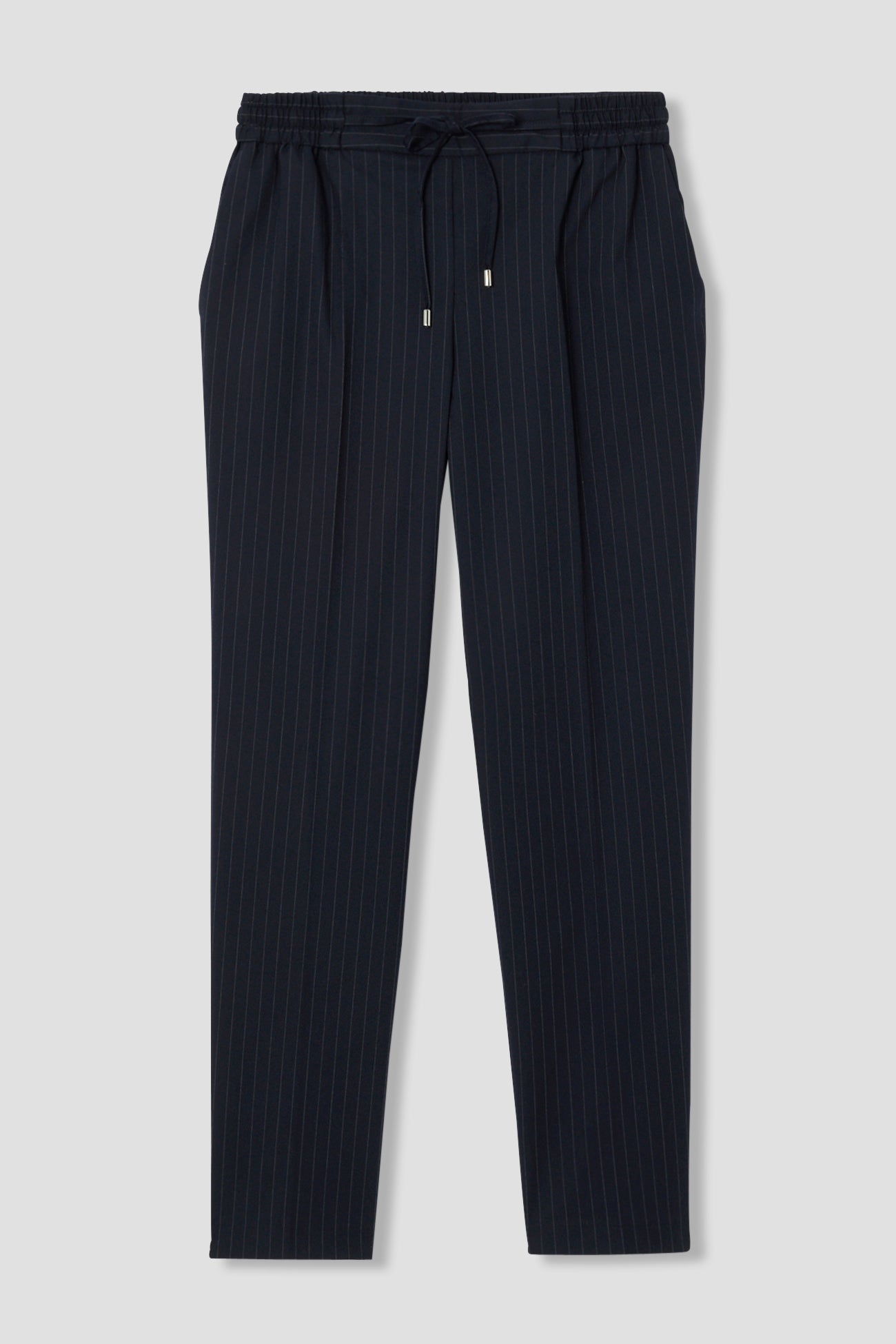 Checked jogging trousers - Navy blue stripes