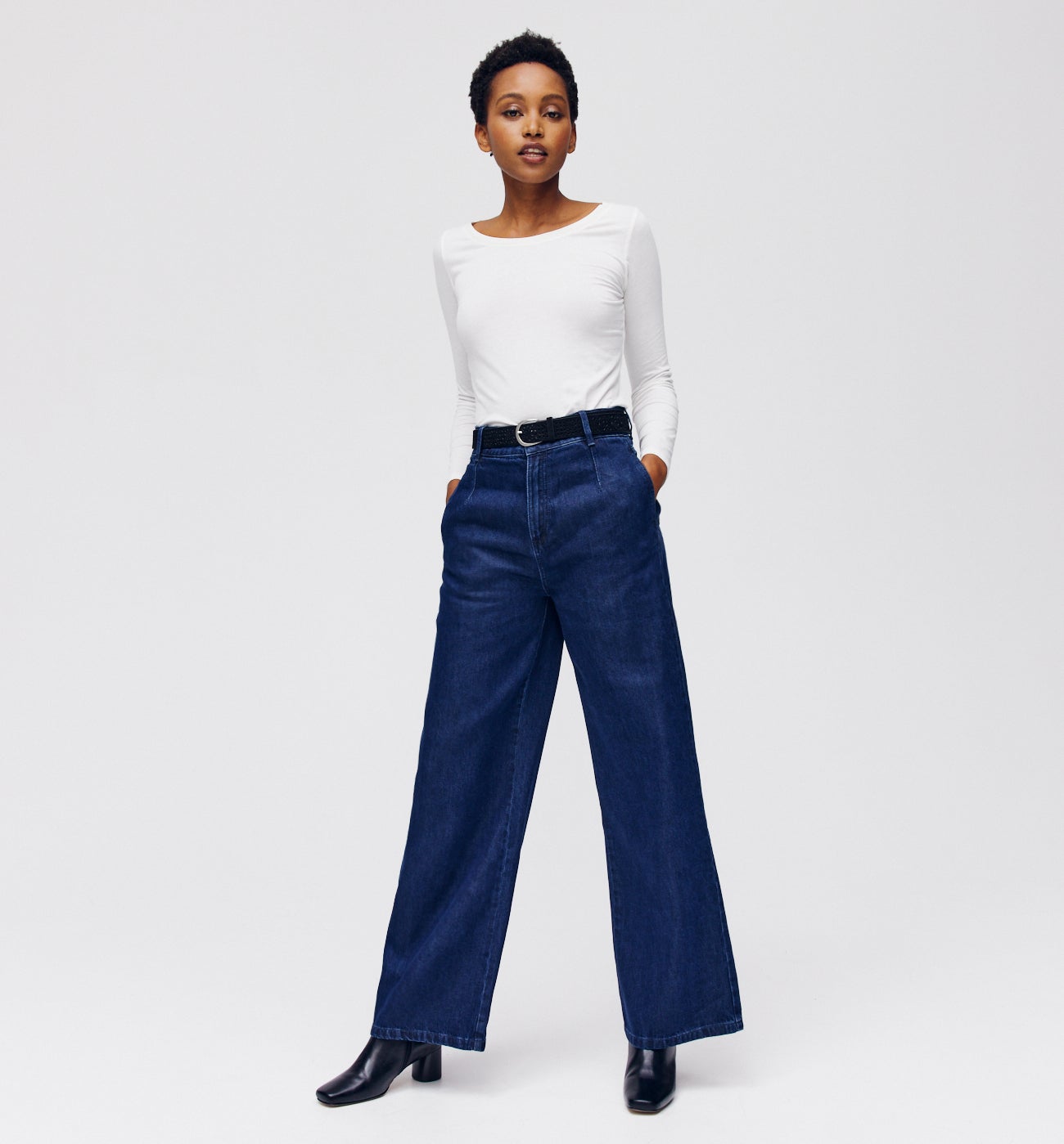 Round-neck top - Ecru