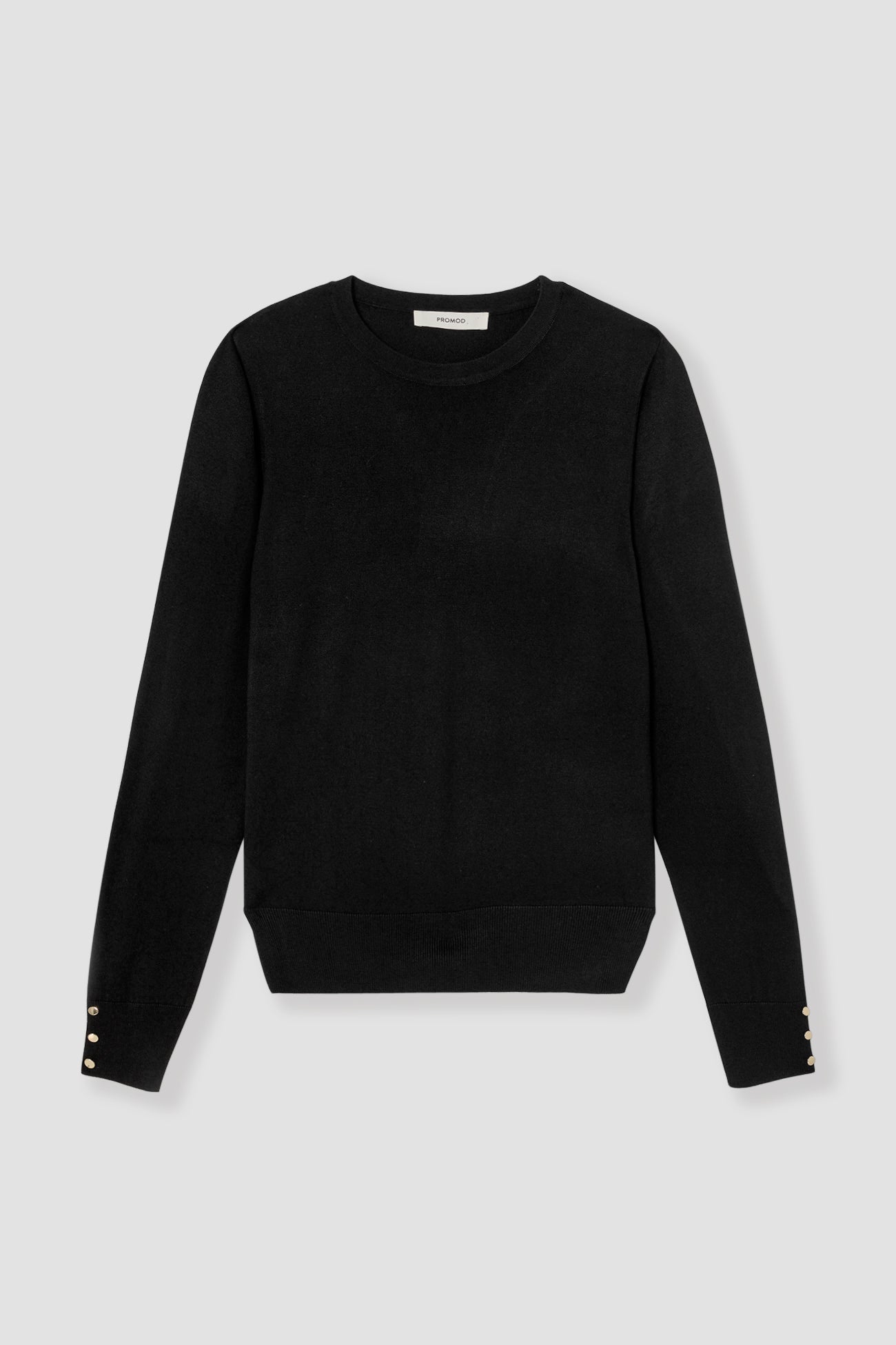 Ecodesign round-neck jumper - Black