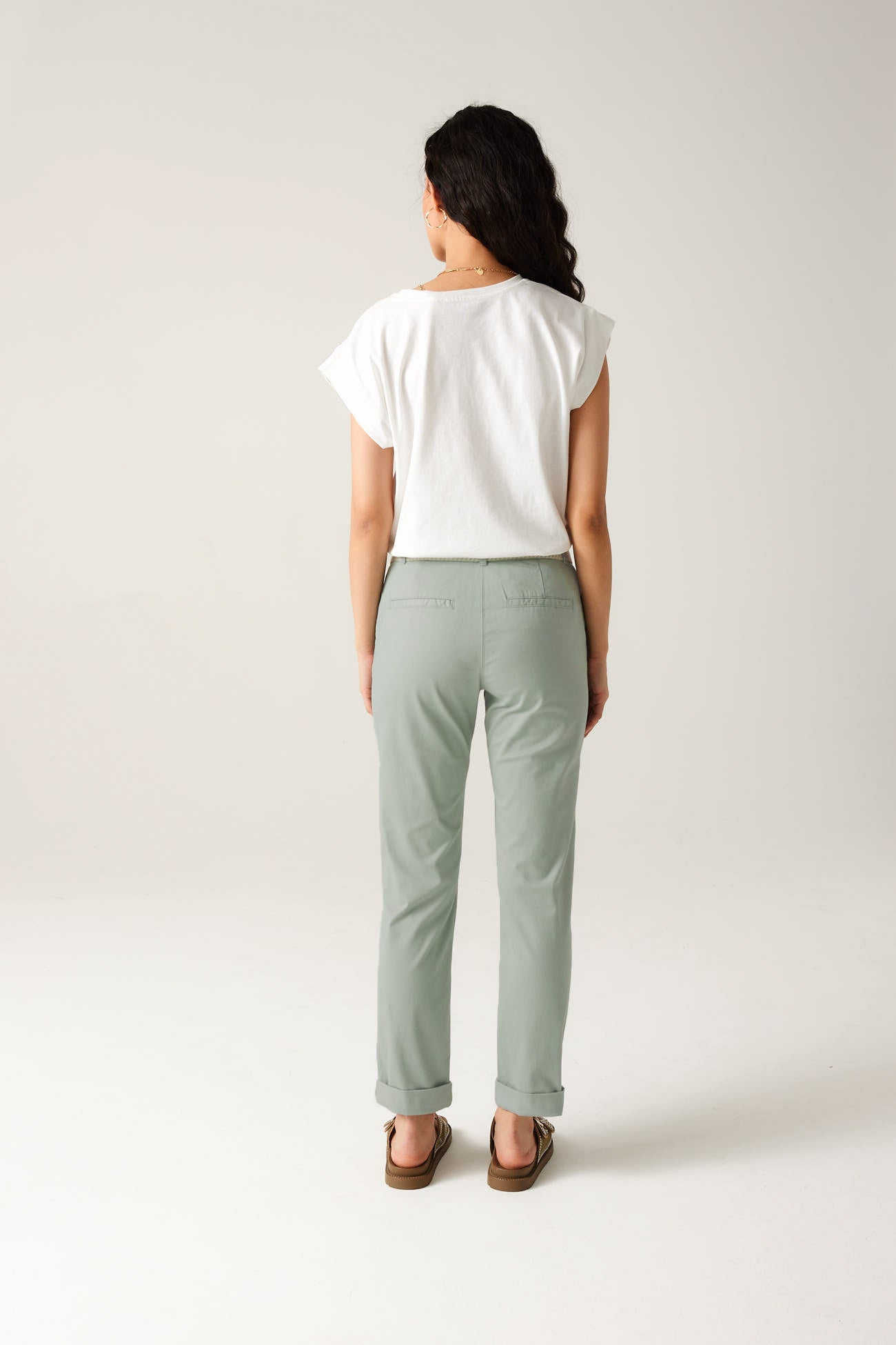 Belted chinos - Ochre