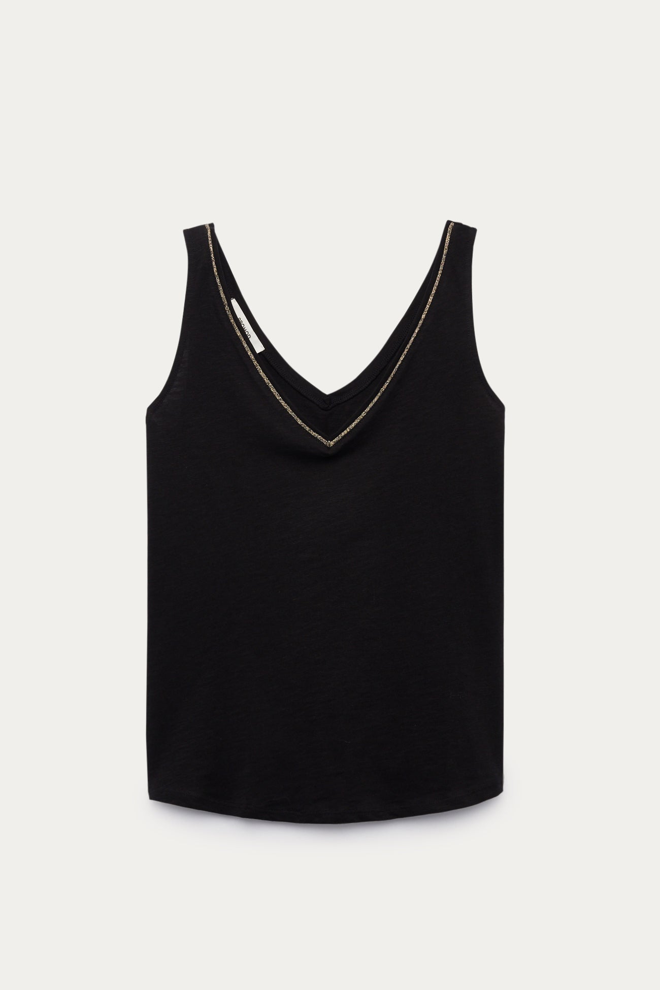 V-neckline strappy top - White