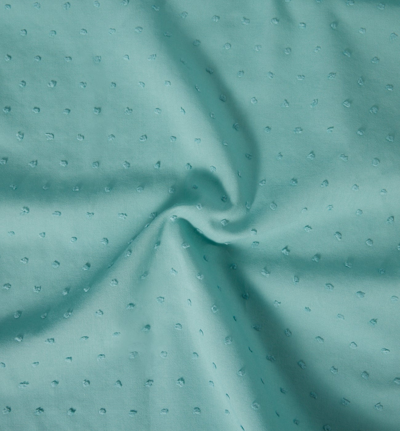 Cotton plumetis fabric cut - Opaline