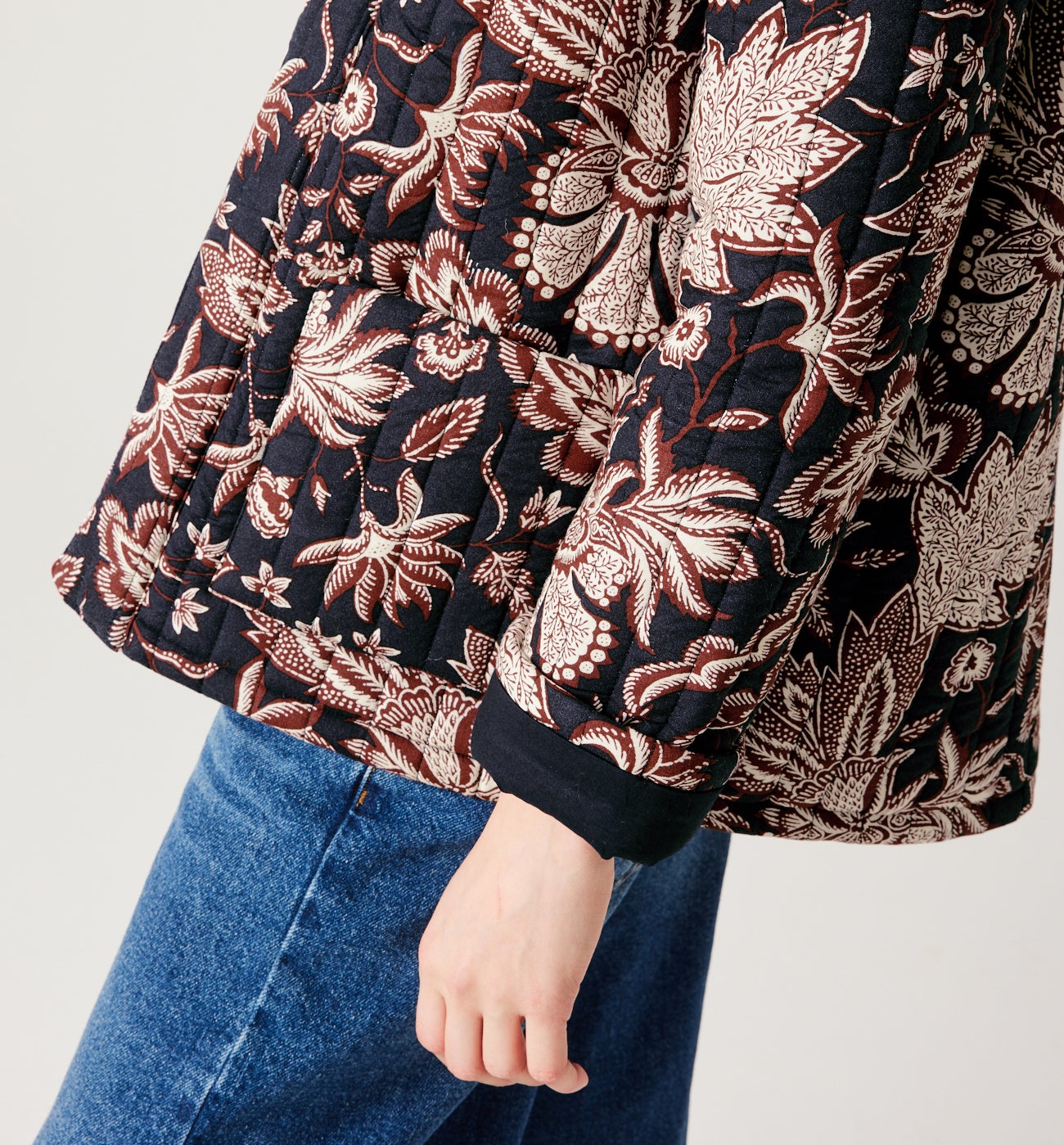 Padded fashion jacket - Blue print