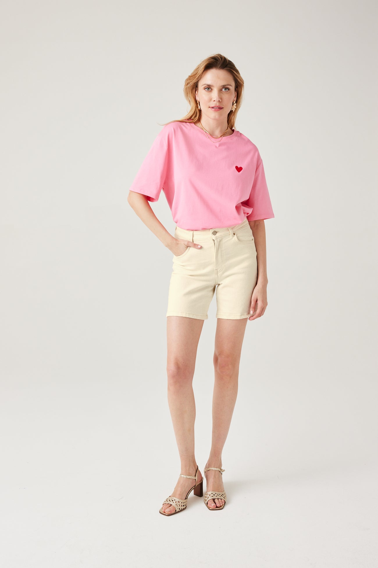 Canvas shorts - Ecru