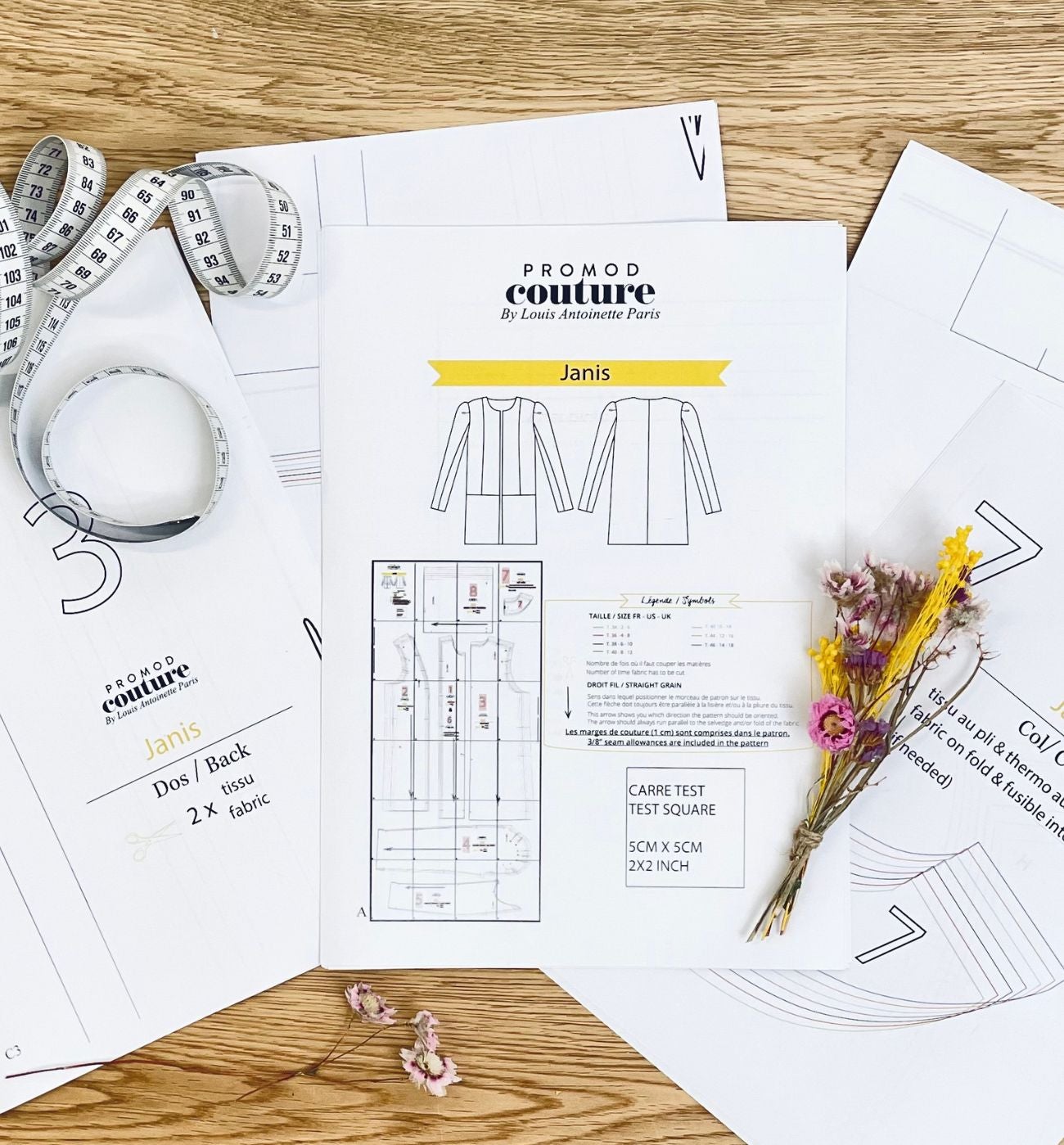 JANIS jacket sewing pattern - Sans coloris