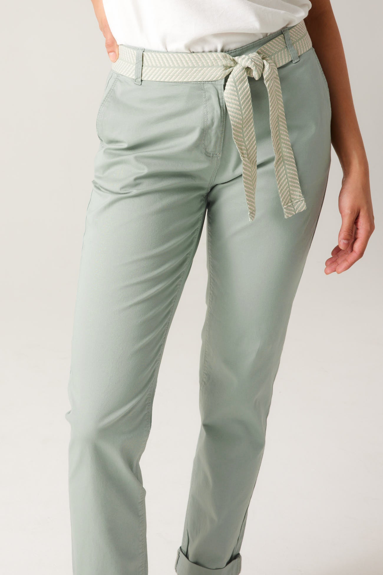 Belted chinos - Ochre