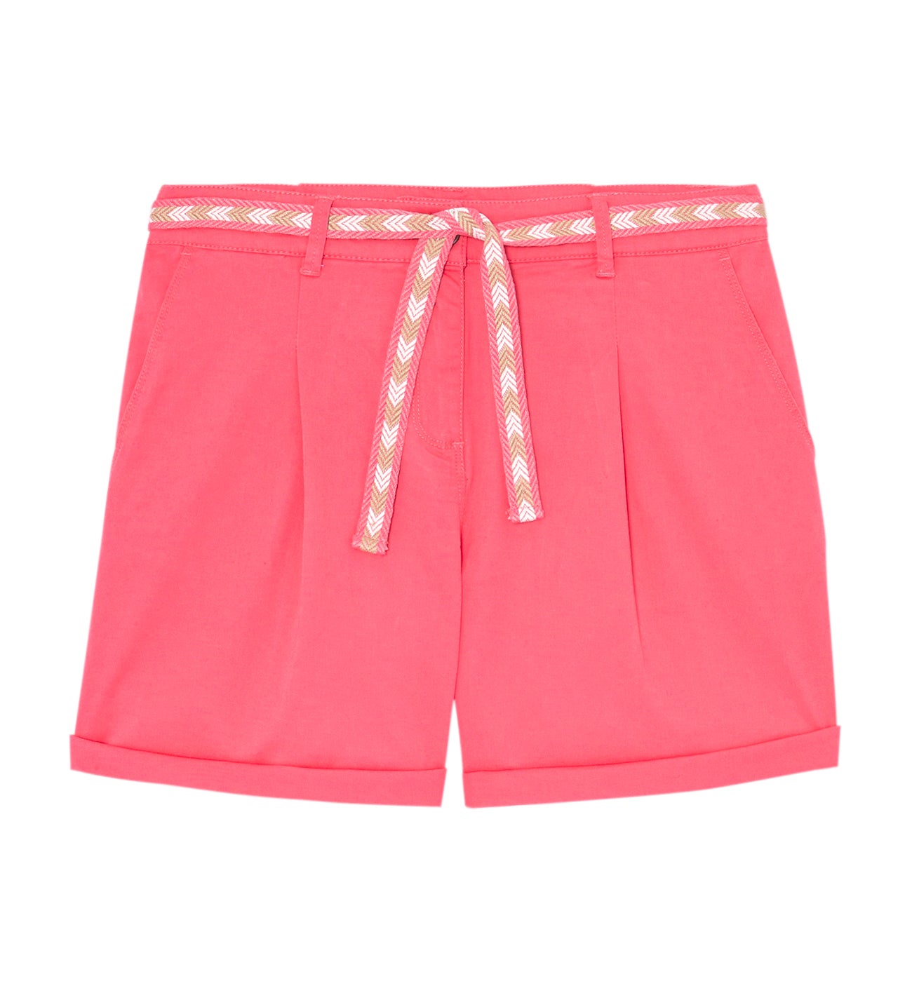 Pleat shorts belt - Lilac