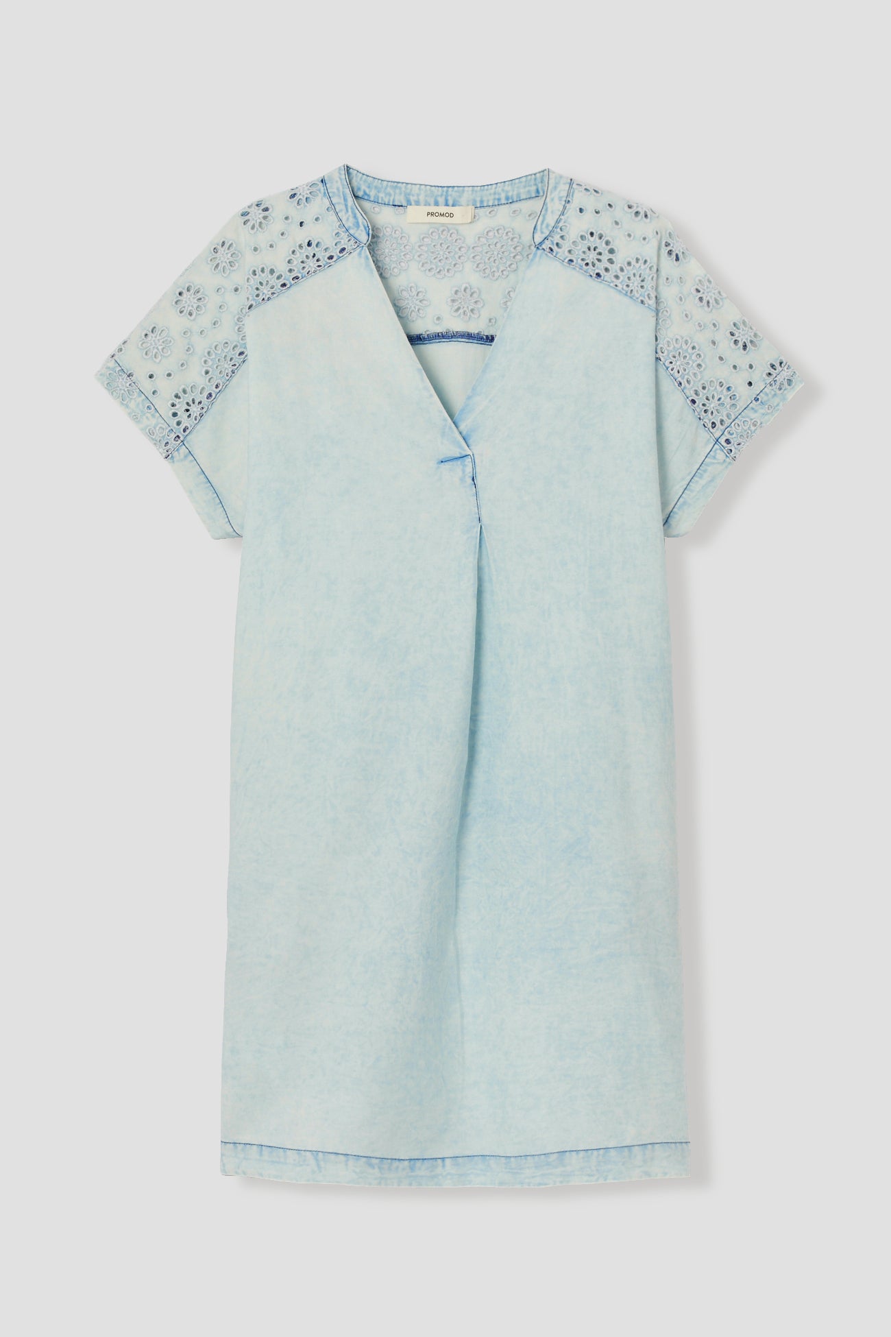 Short faded dress - Light denim