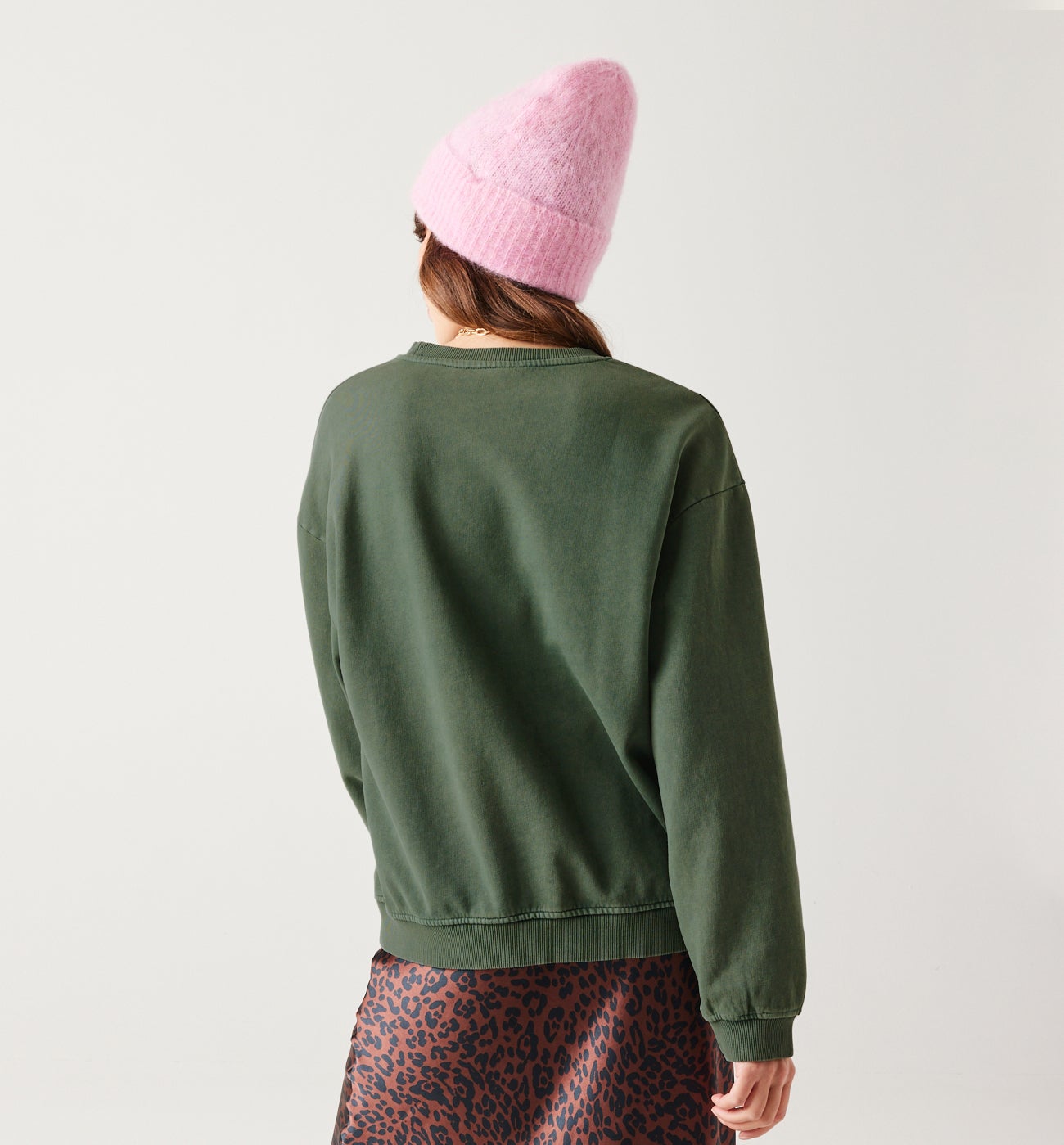 Slogan sweatshirt - Green print