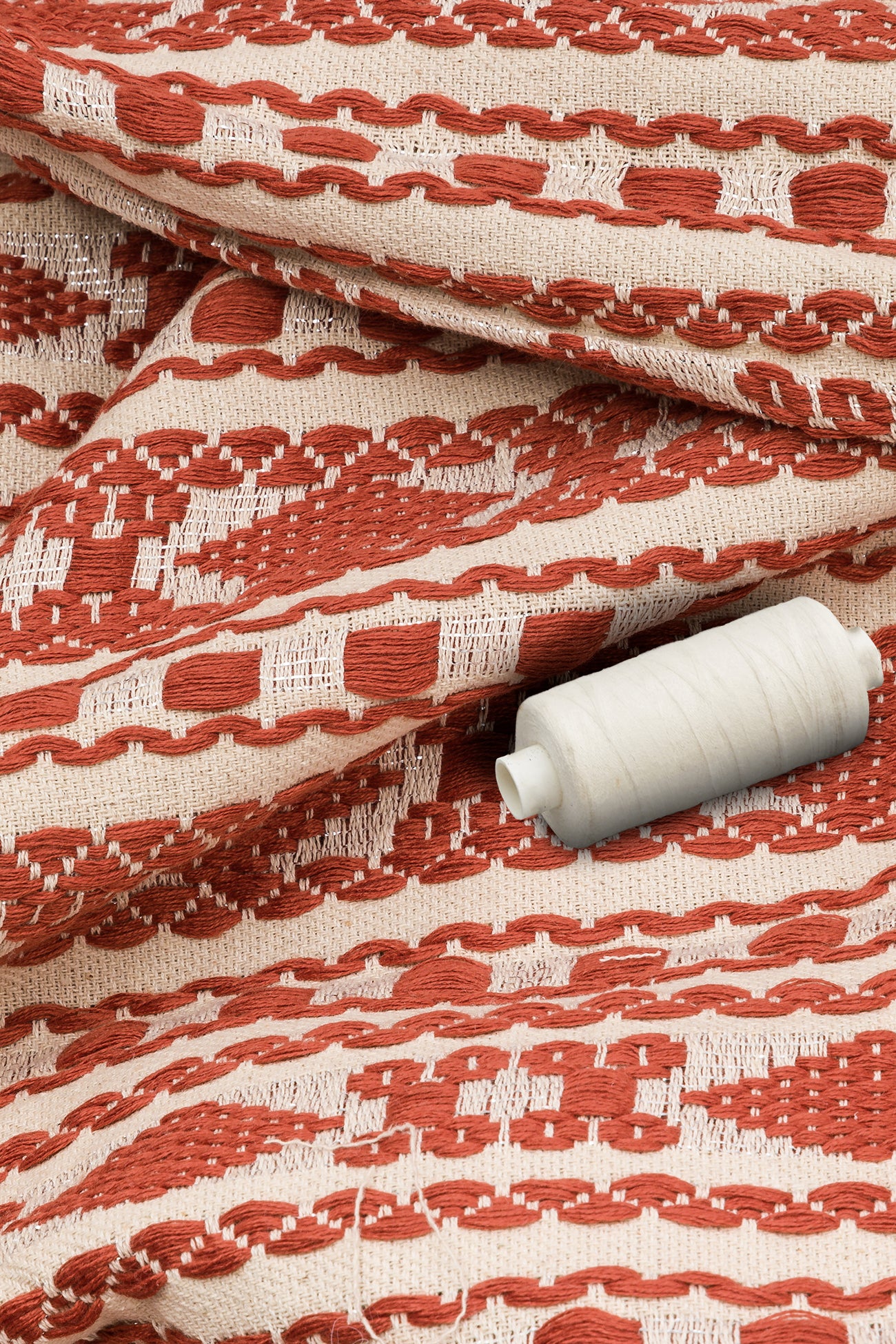 Jacquard 2m fabric cut - Orange print