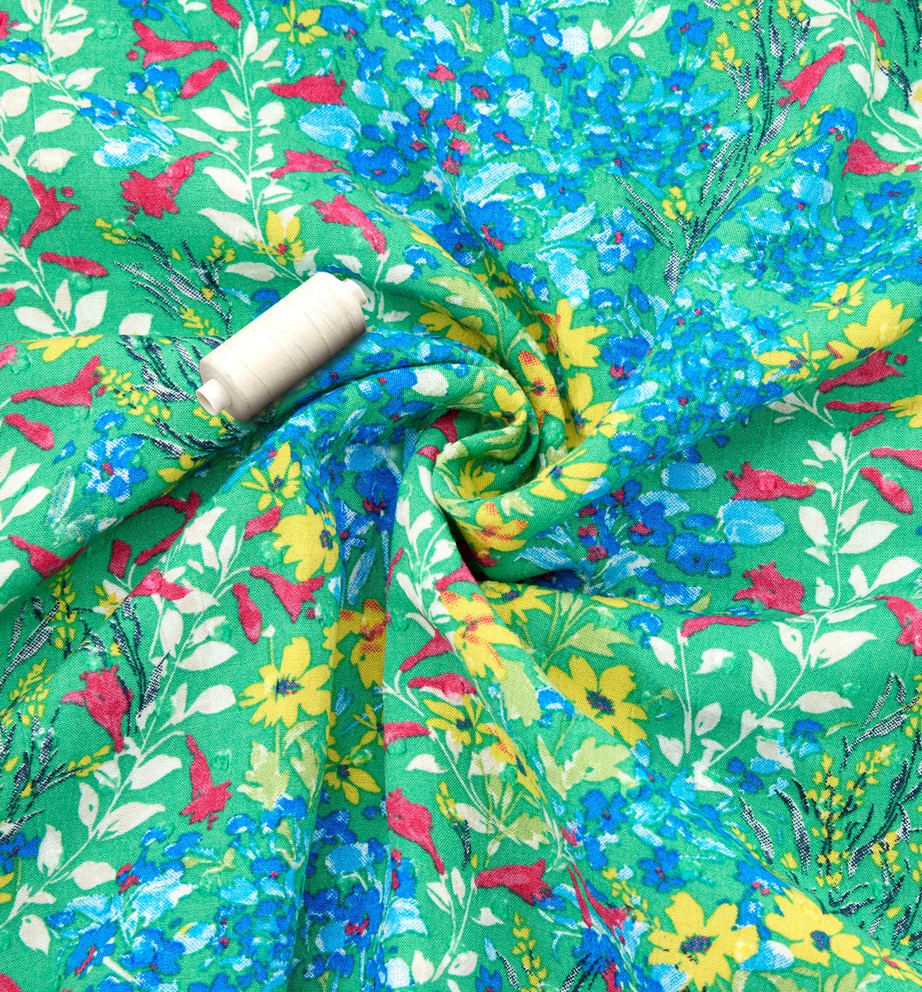 3m viscose fabric cut - Ecru print