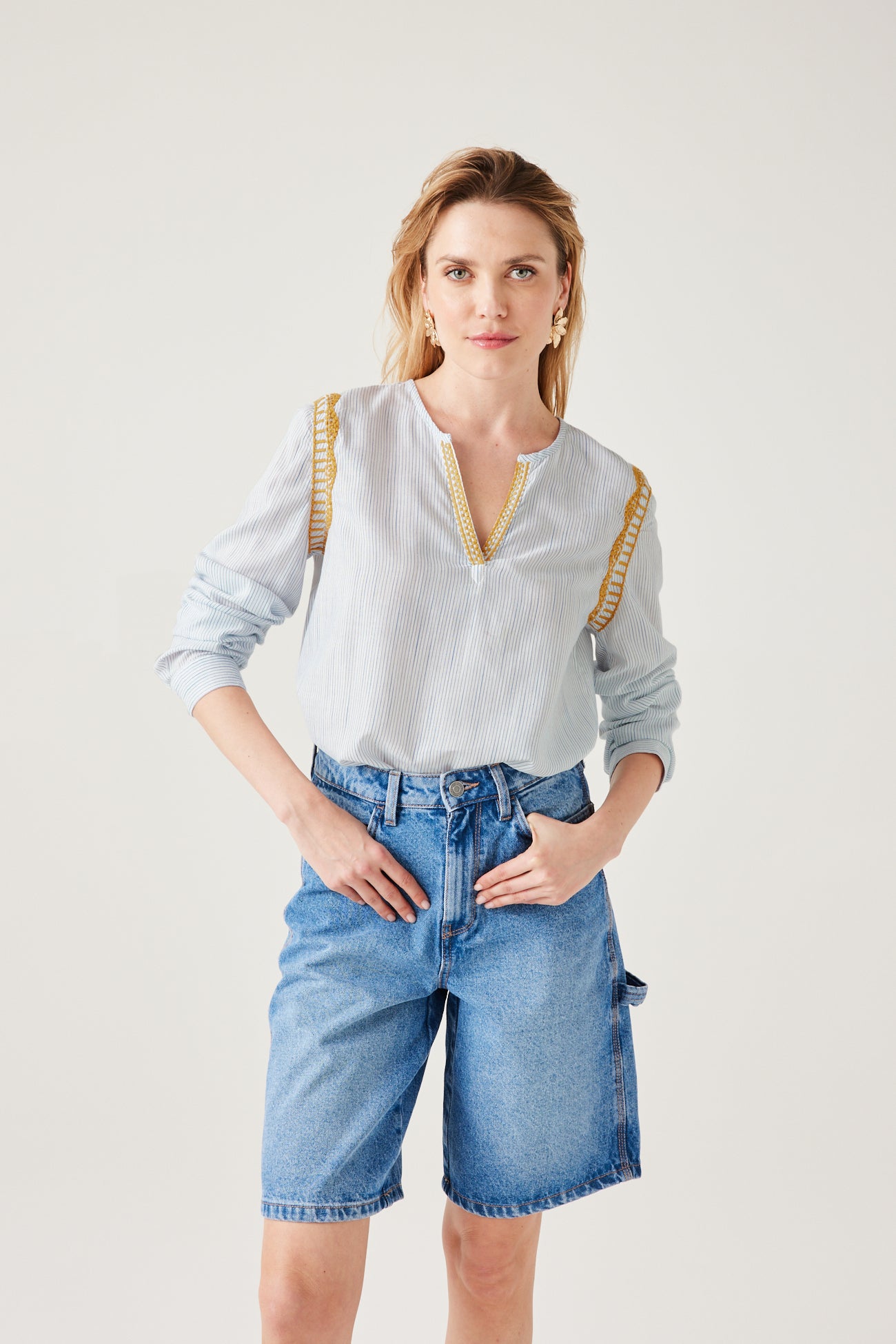 Striped tunic - Navy blue stripes