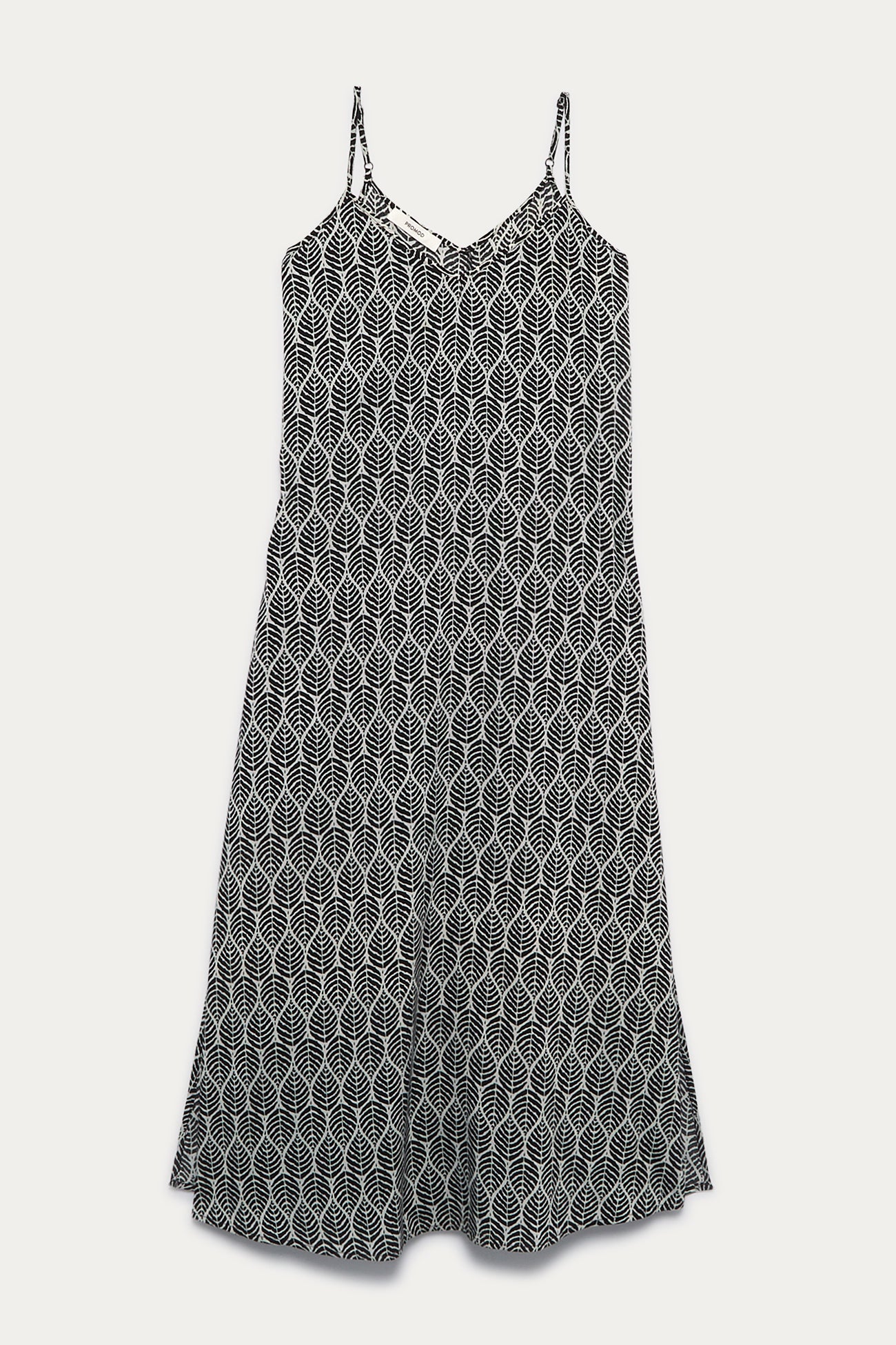 Long strappy dress - Pink print