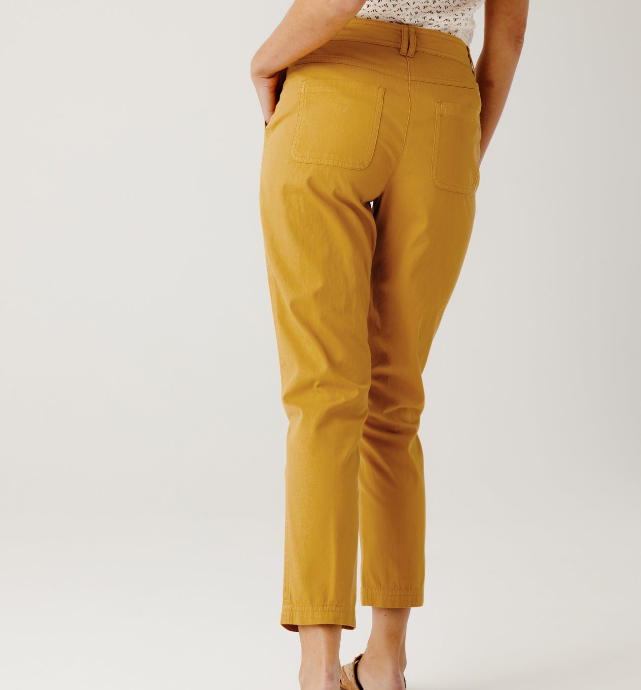 Canvas cotton trousers - Ecru