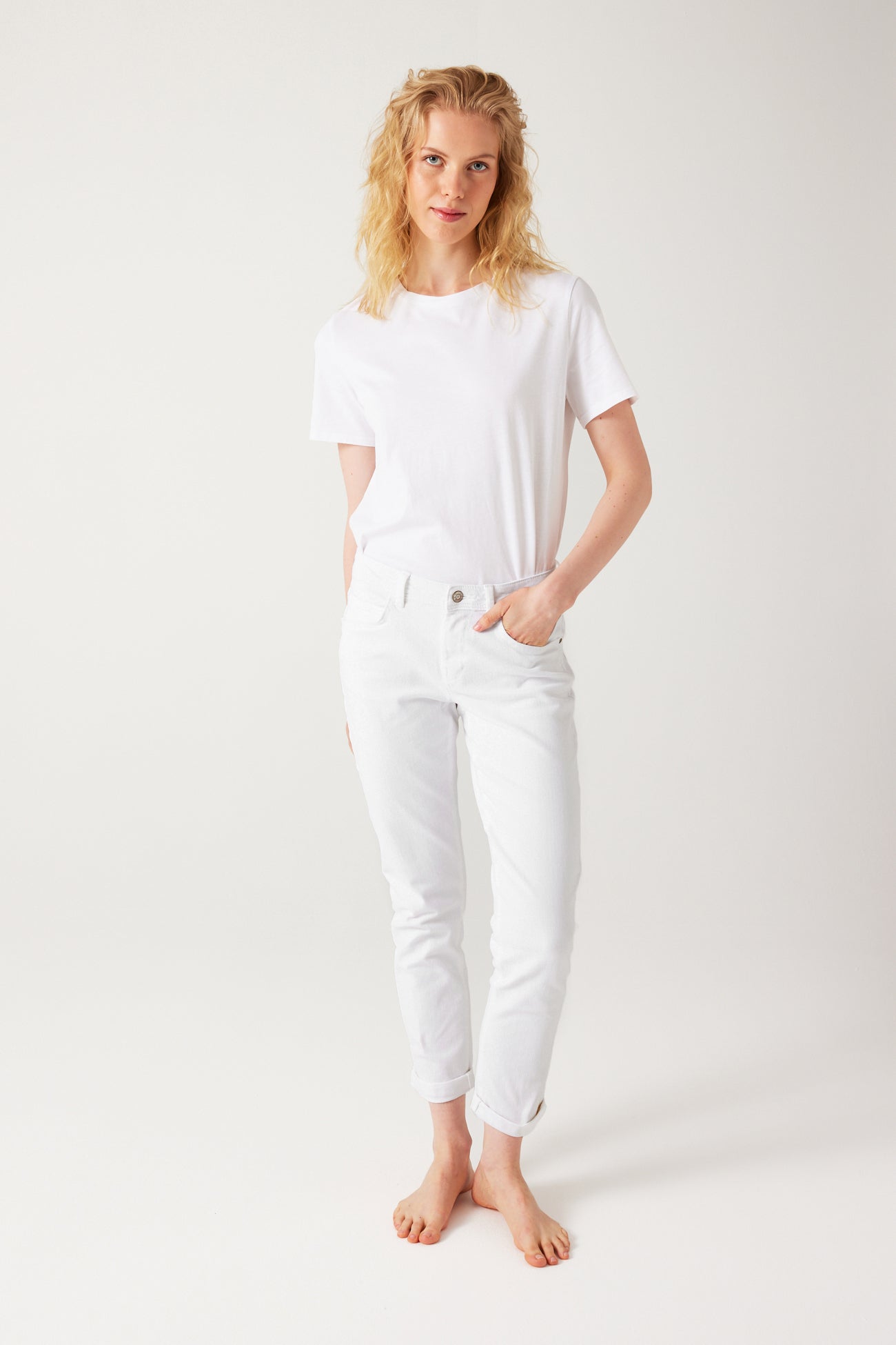 LUCIEN girlfriend jeans - White