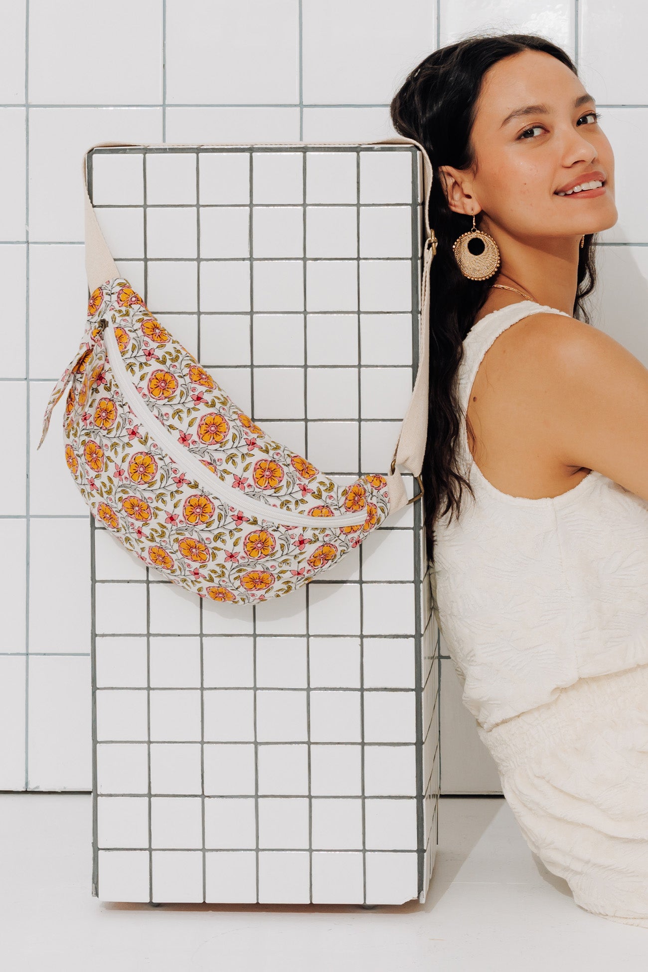 Padded banana bag - Multicolour print