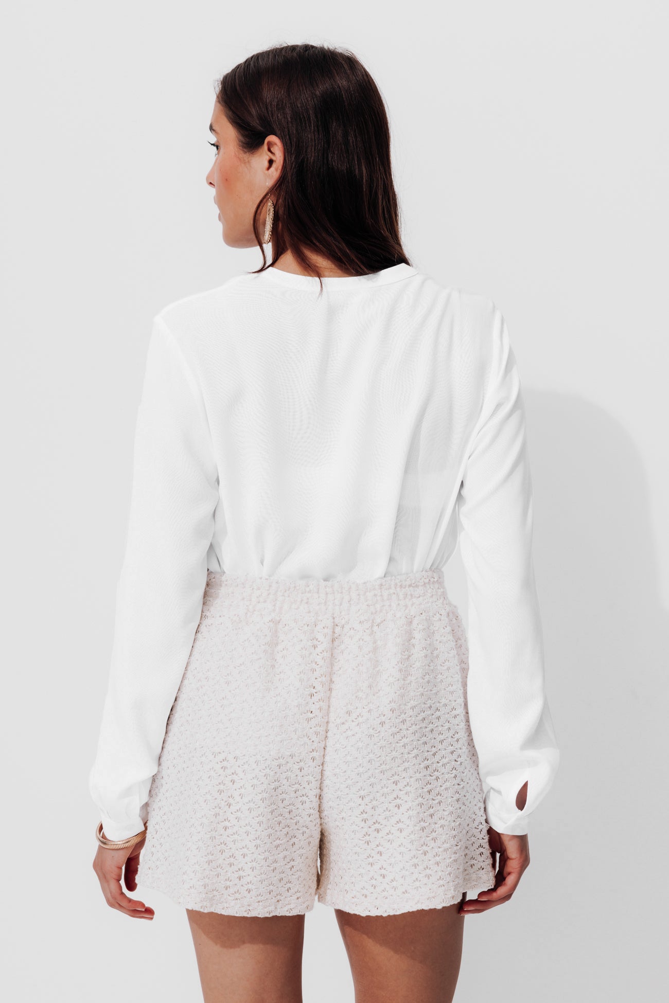 Straight blouse - Ecru print