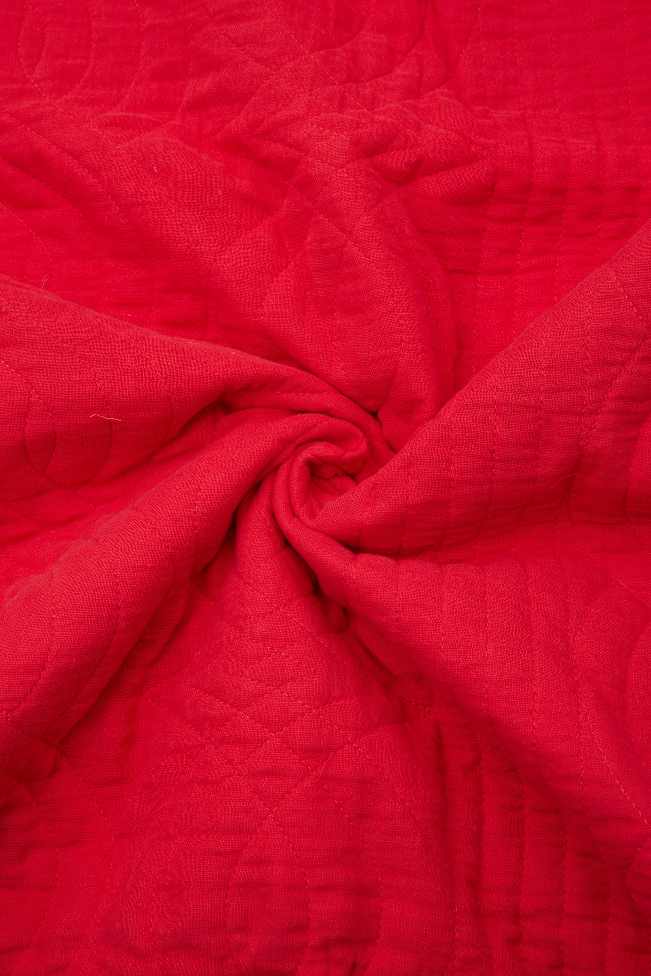 2m padded cotton fabric cut - Cherry red
