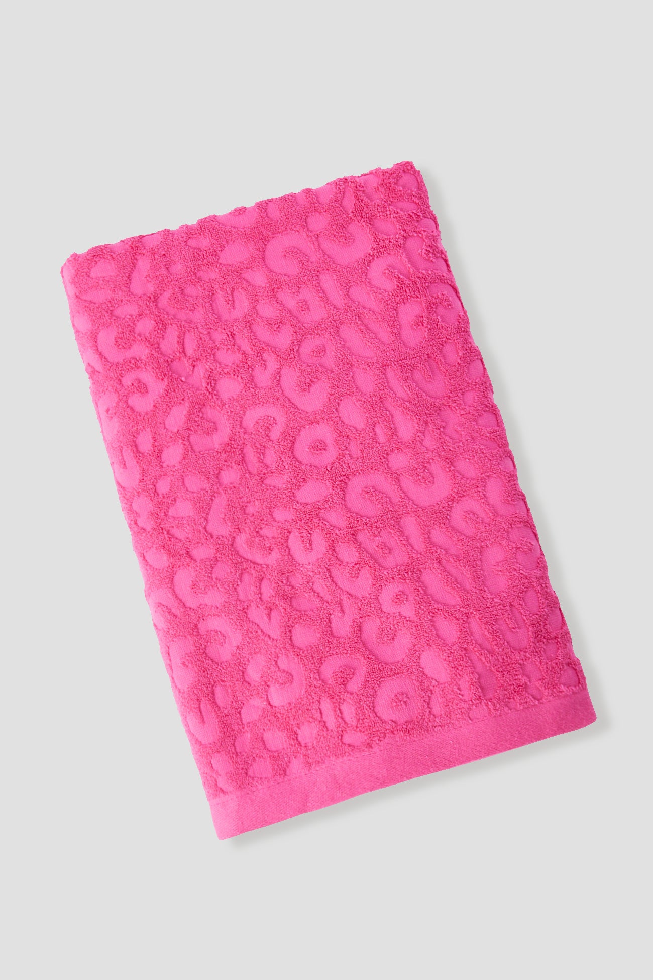 Towelling beach towel - Fuchsia