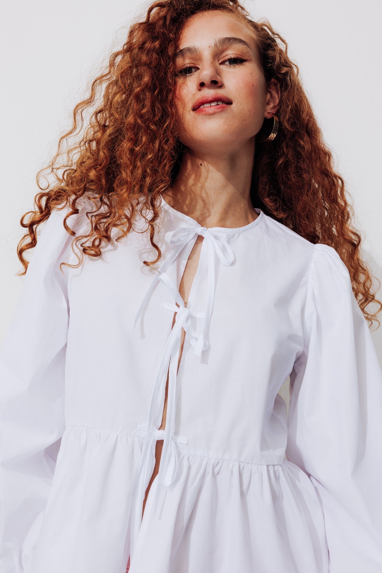 Tie-front shirt - Black