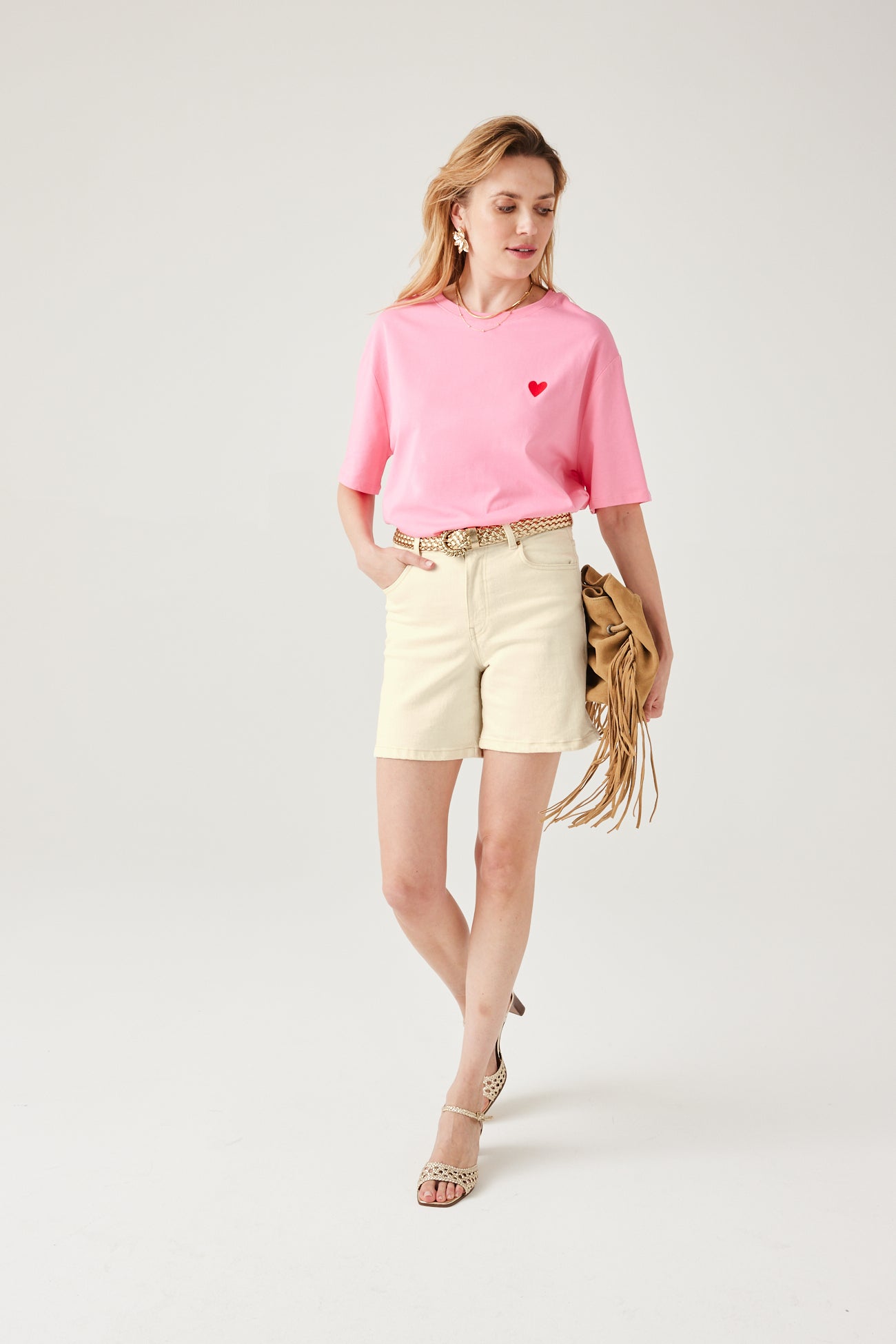 Canvas shorts - Ecru