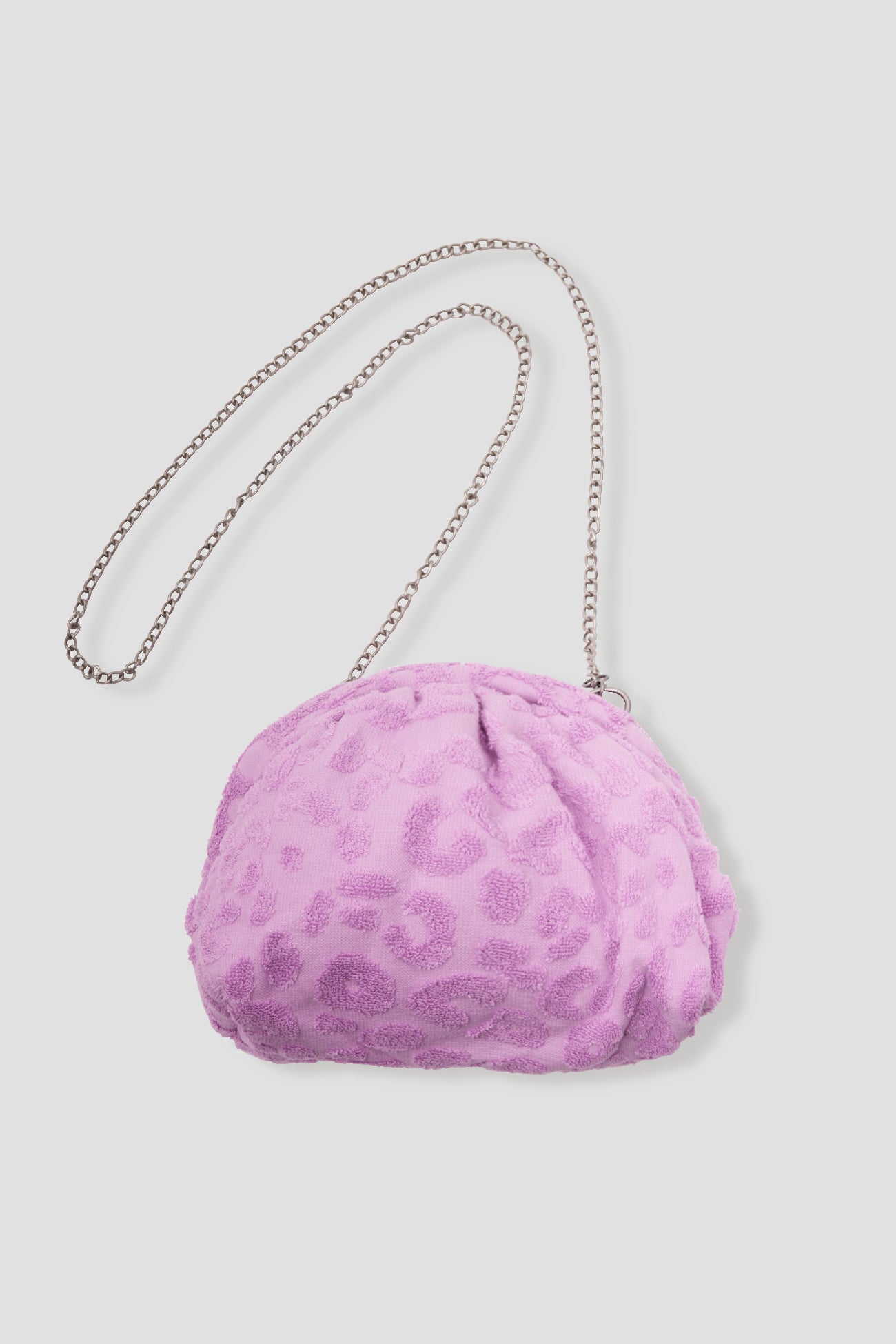 Towelling half-moon bag - Light violet